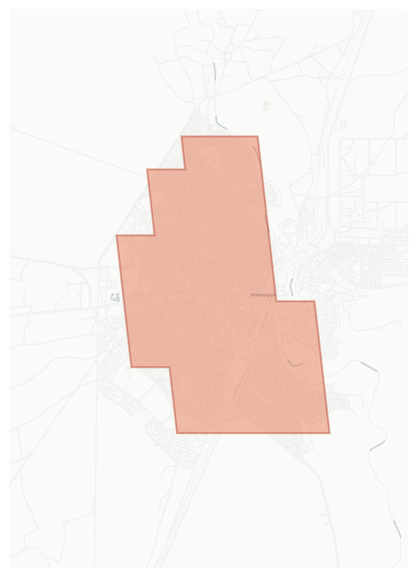 Mahalapye geographic map