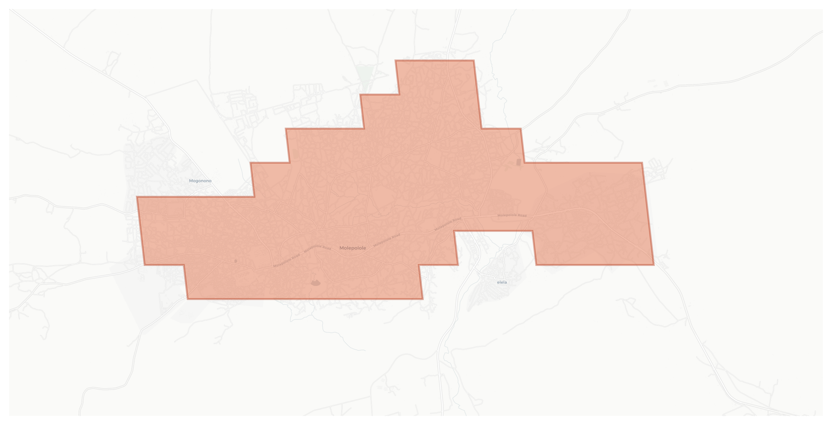 Molepolole geographic map