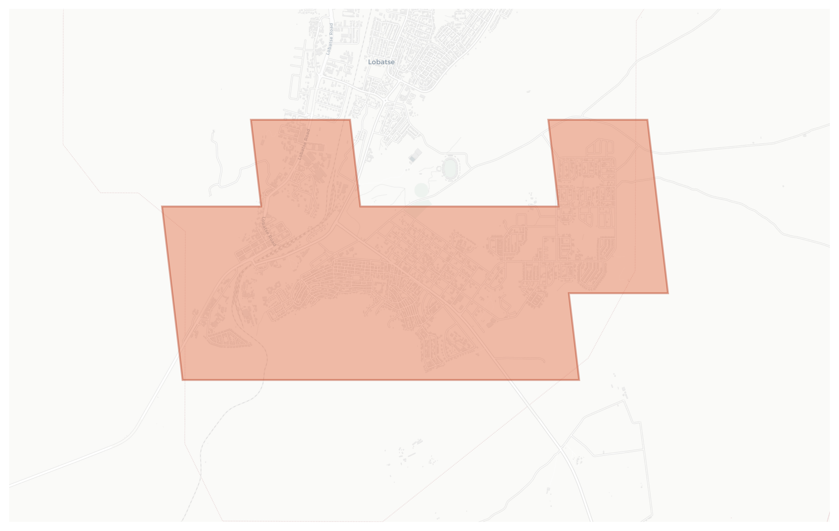 Lobatse geographic map