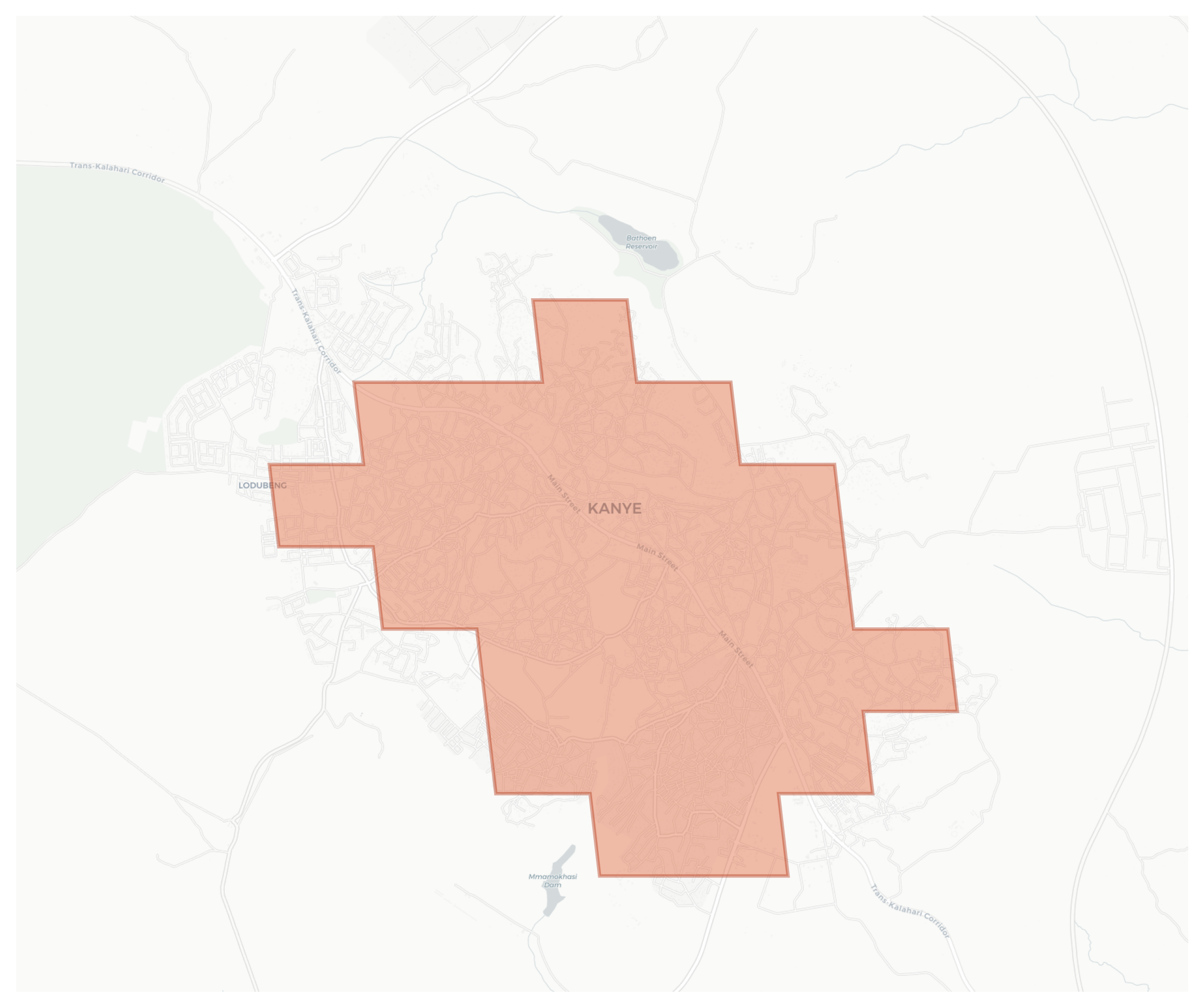 Kanye geographic map