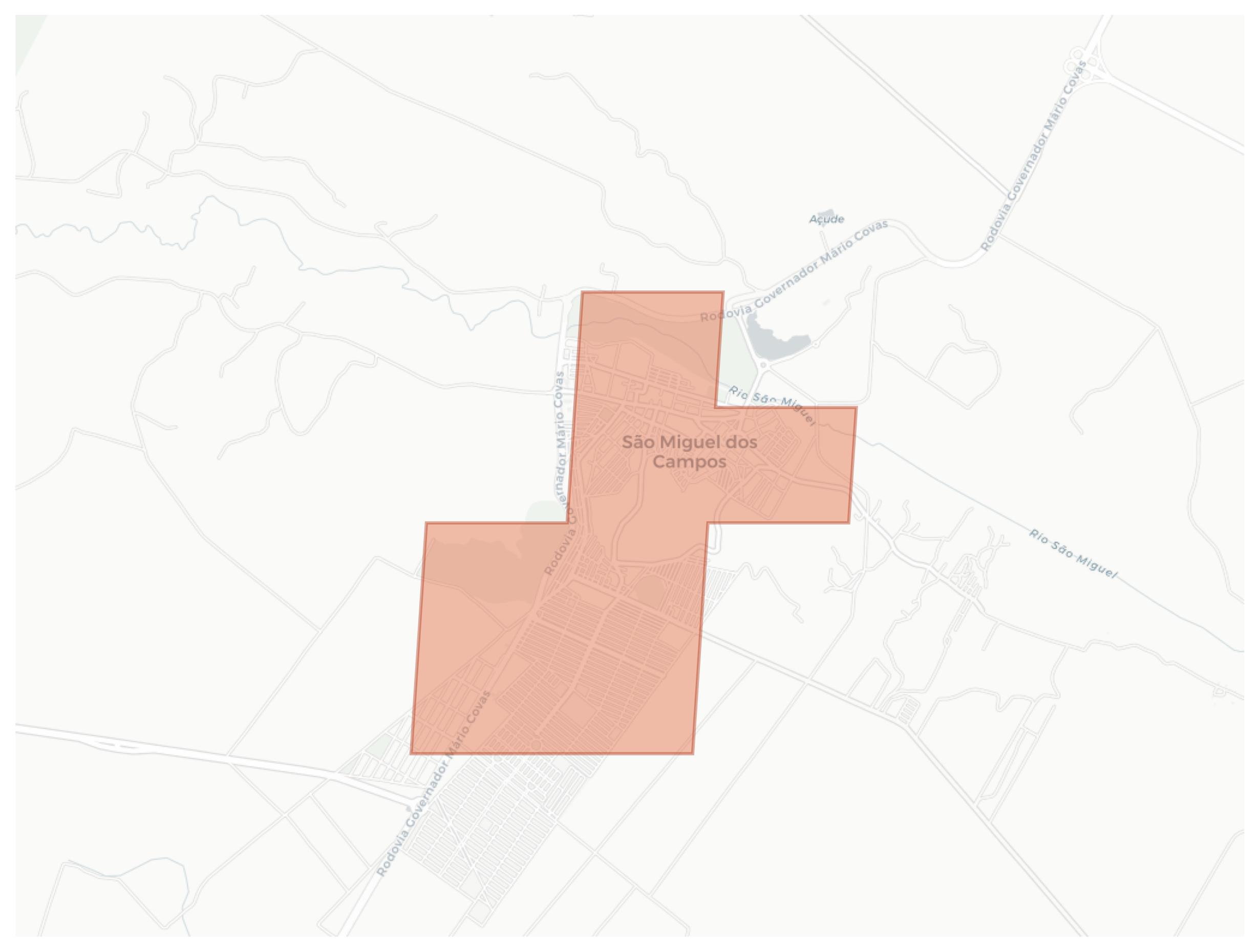 São Miguel dos Campos geographic map