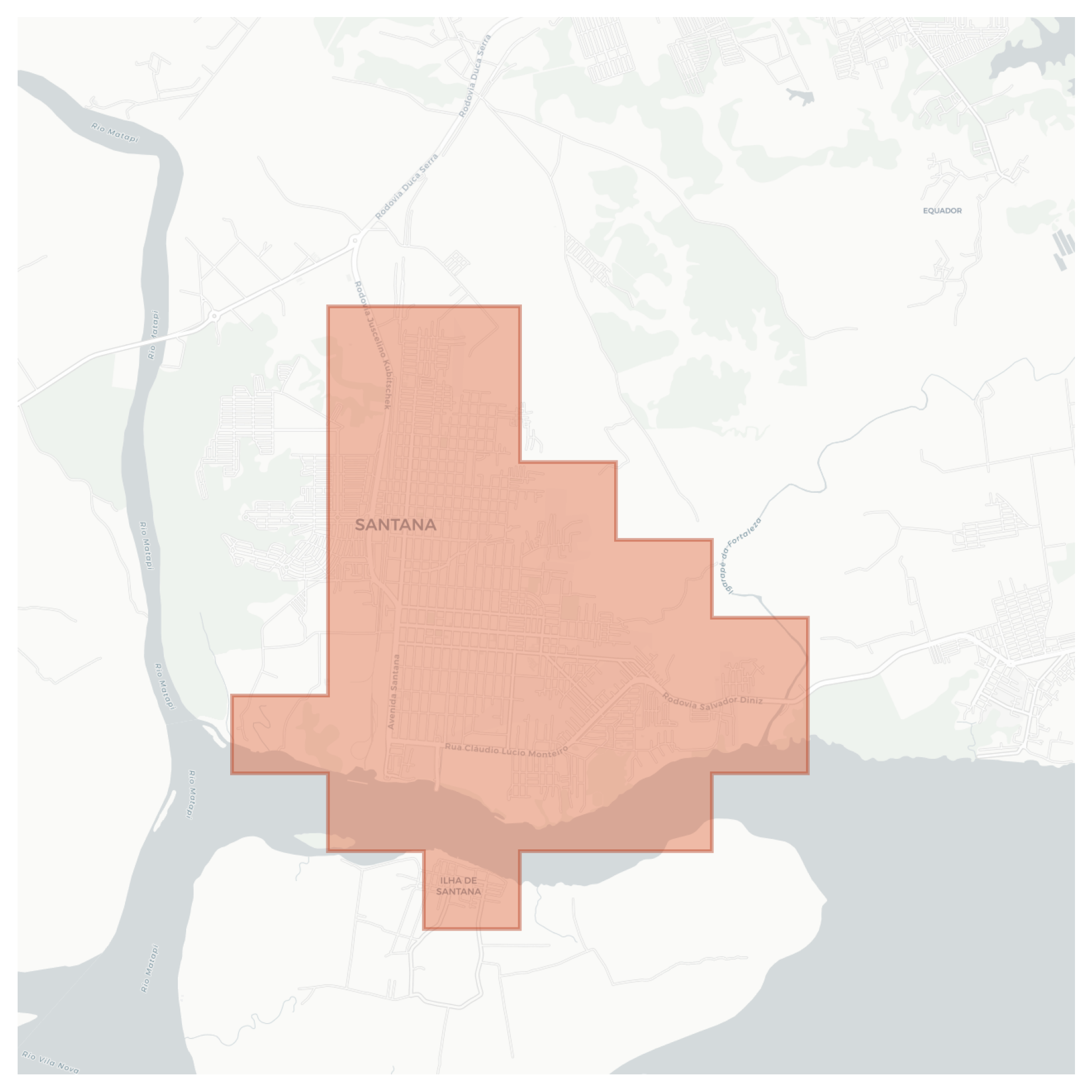 Santana geographic map