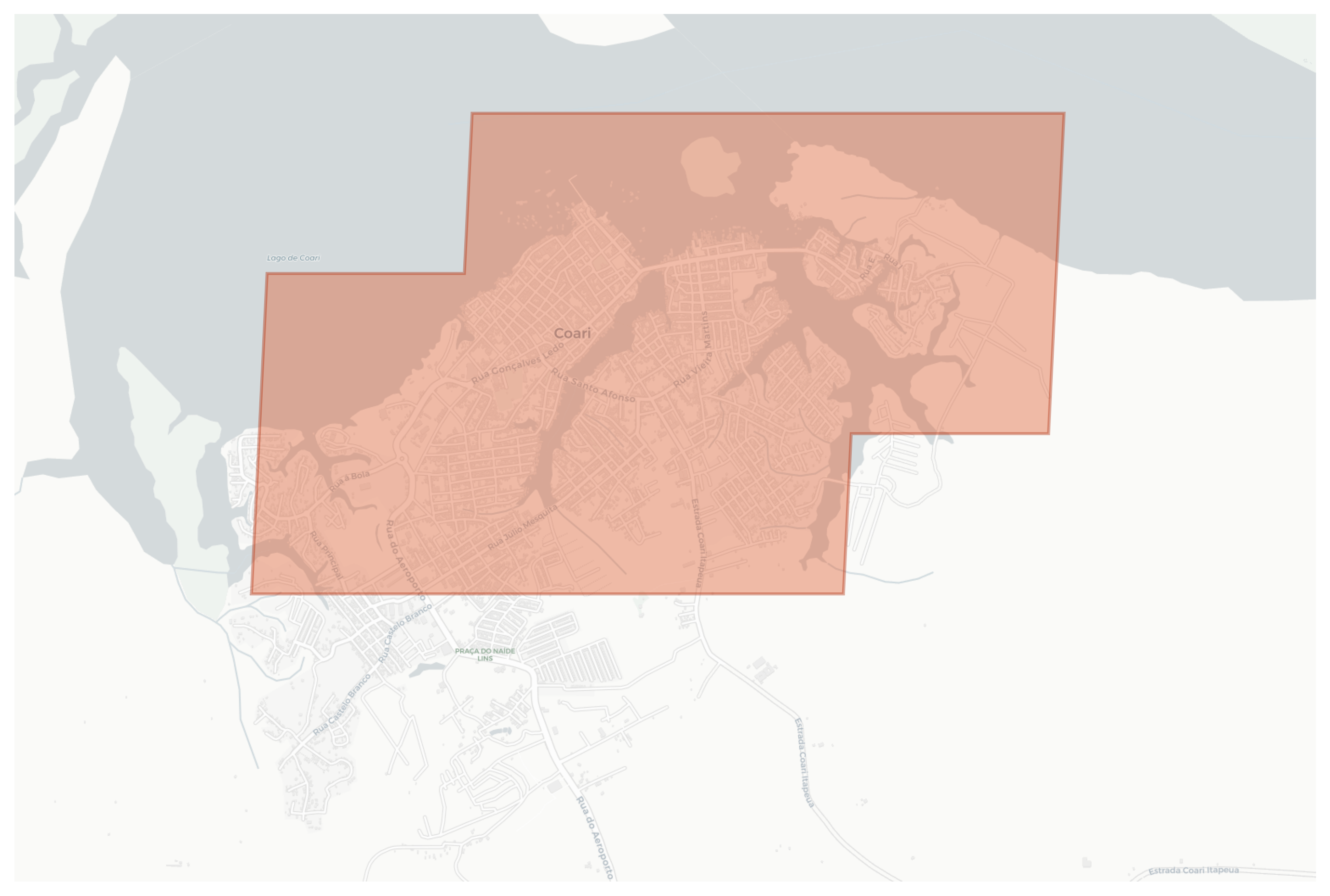 Coari geographic map
