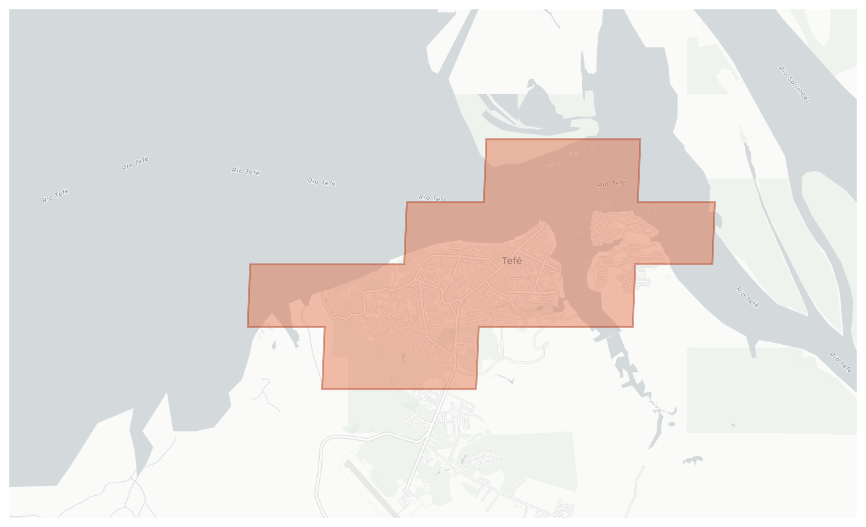 Tefé geographic map