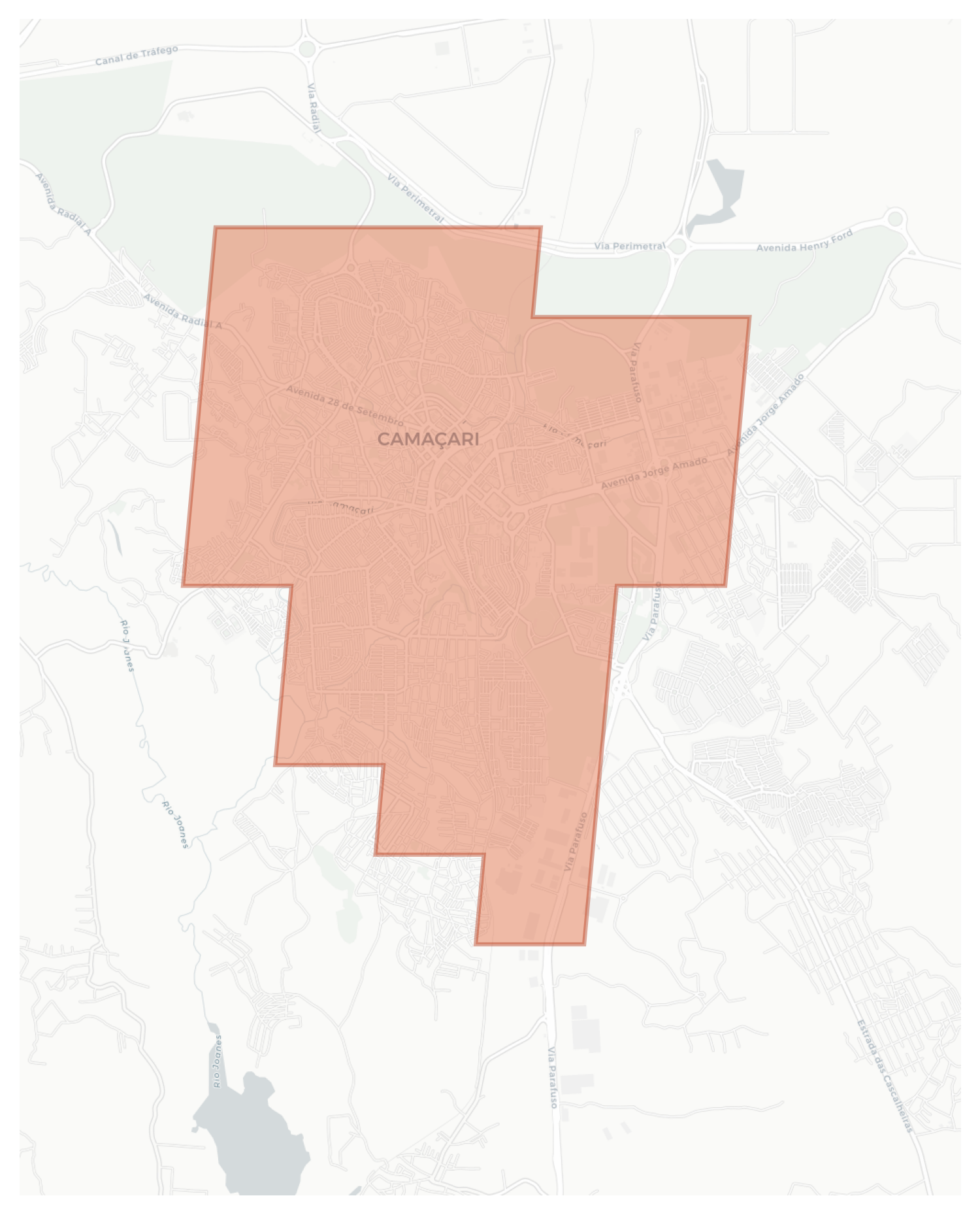 Camaçari geographic map