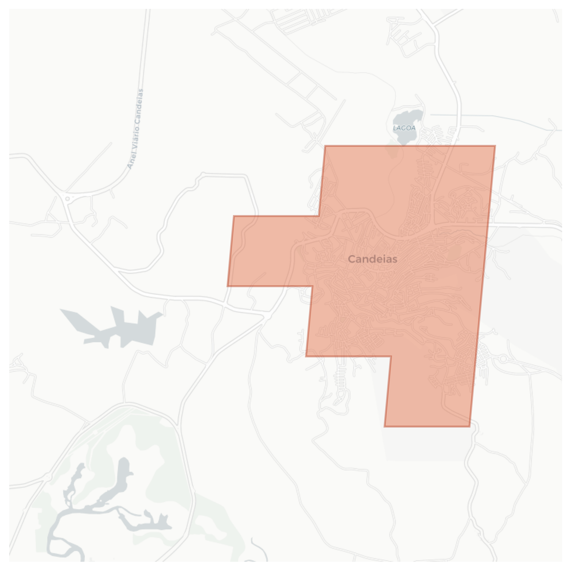 Candeias geographic map