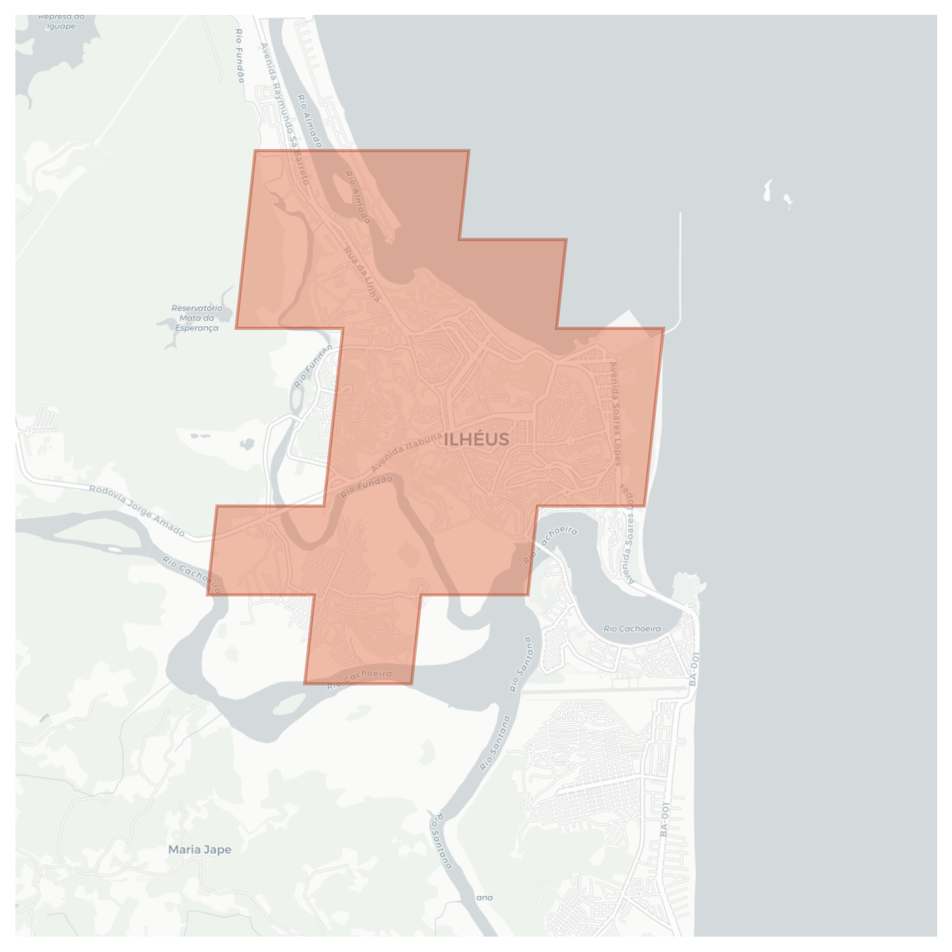 Ilhéus geographic map