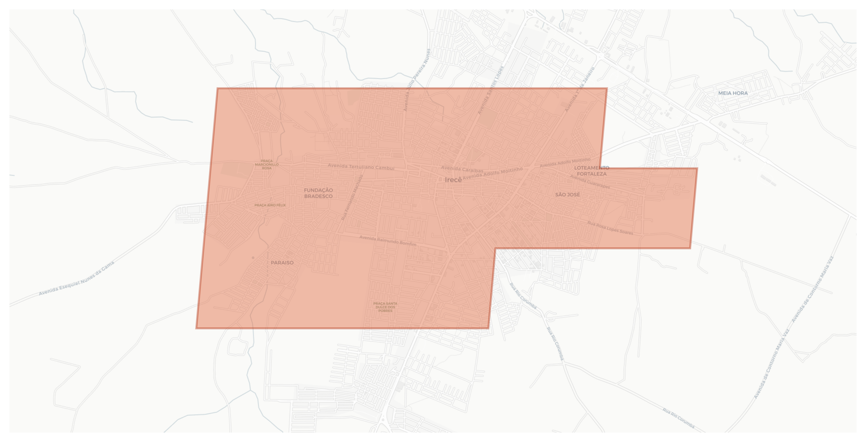 Irecê geographic map