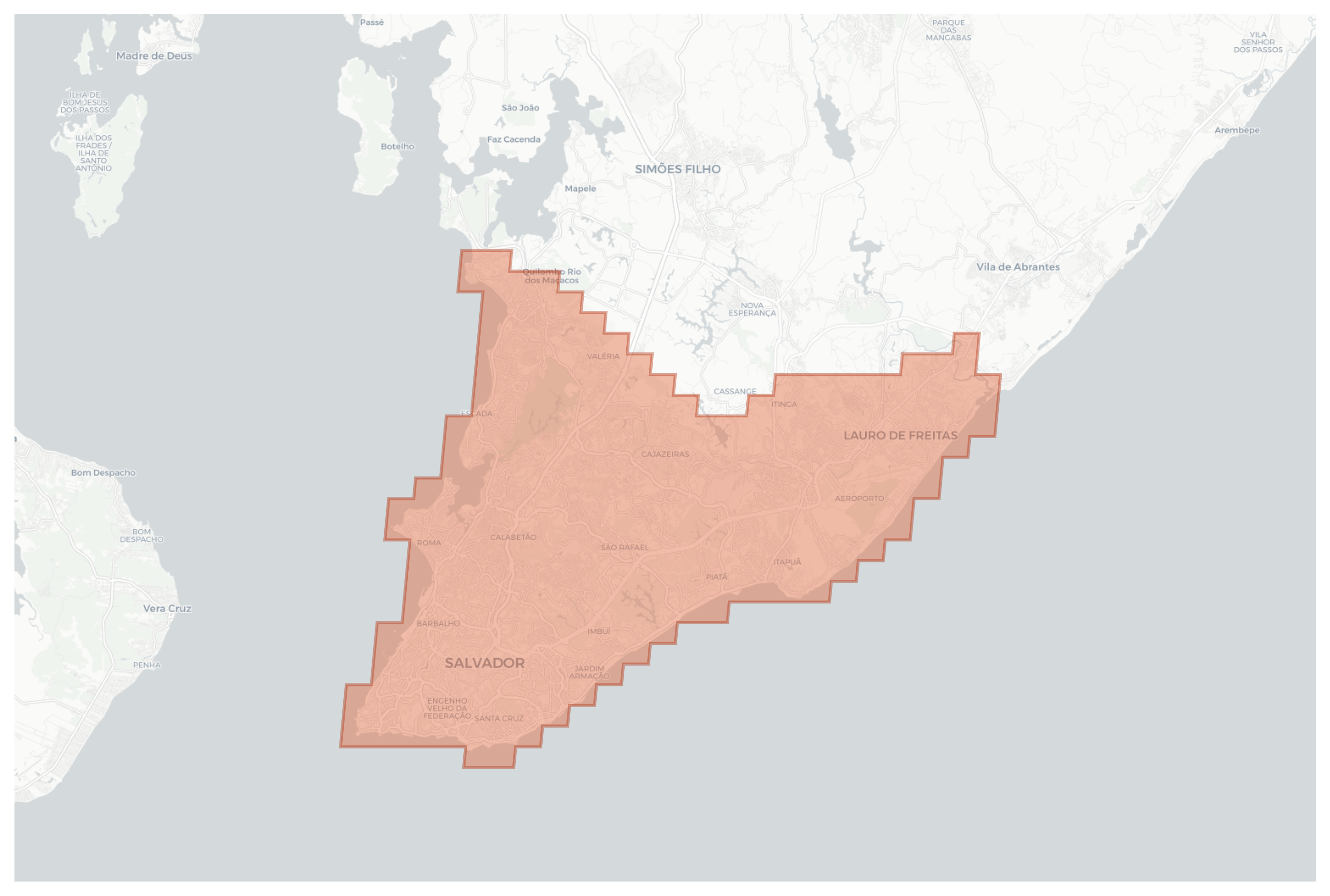 Salvador geographic map