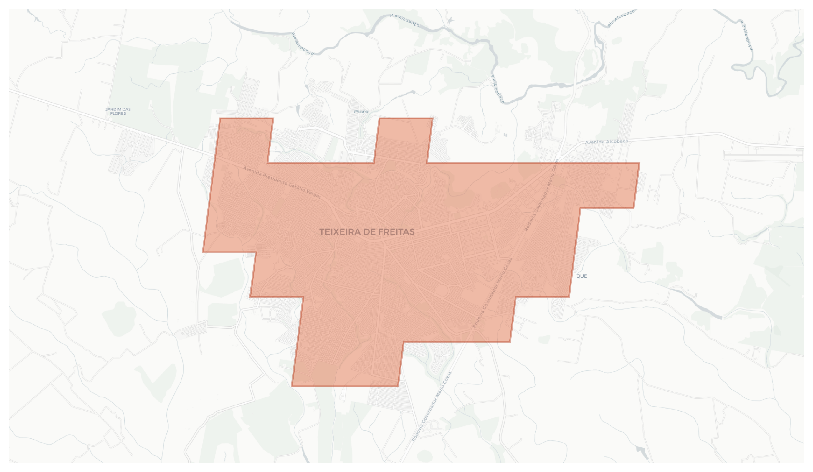 Teixeira de Freitas geographic map