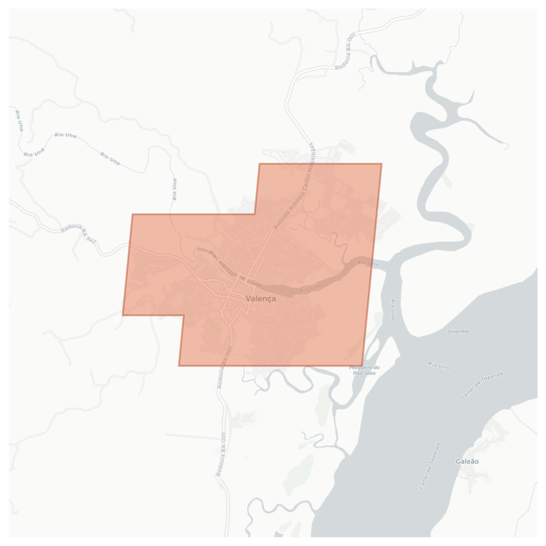 Valença geographic map