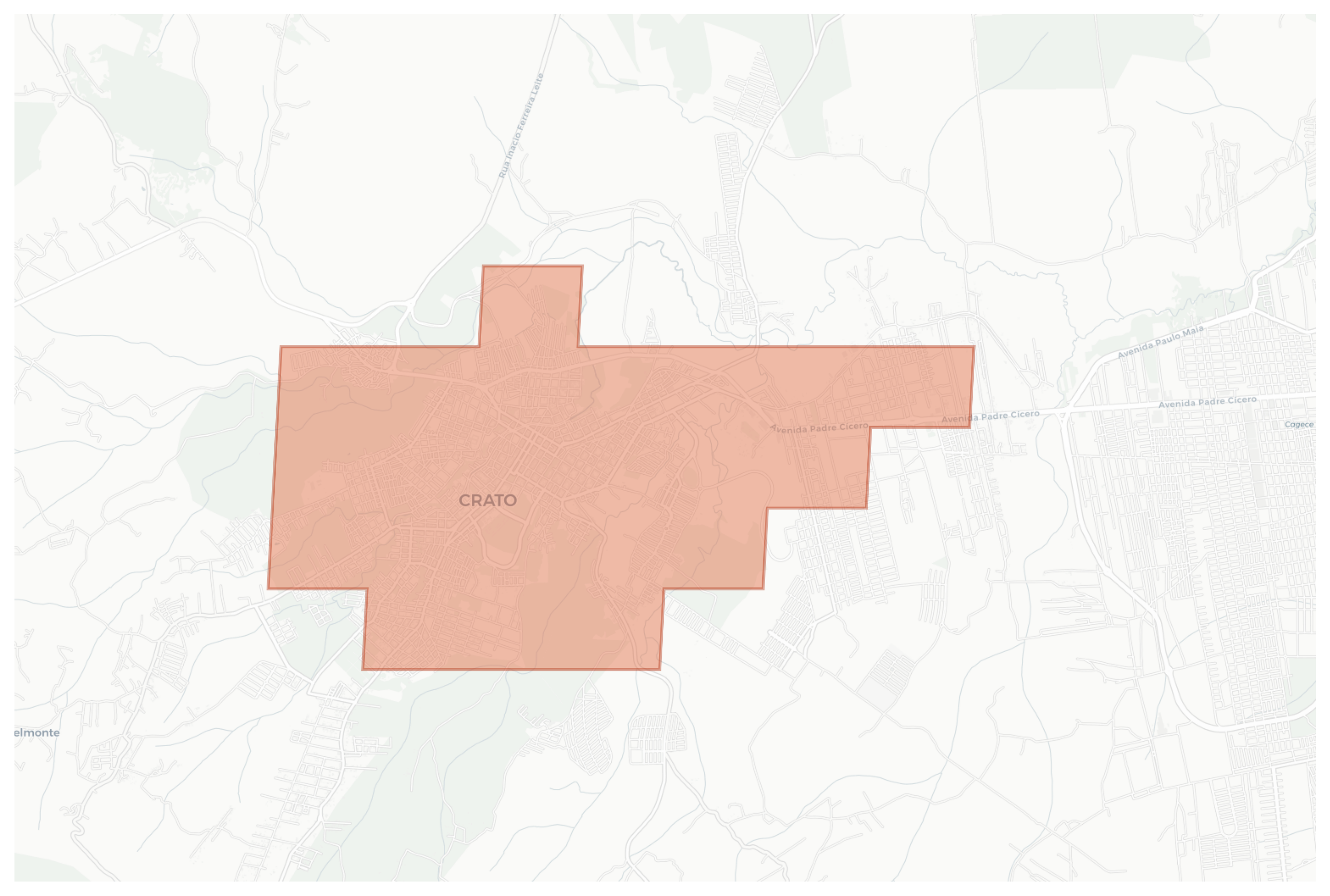 Crato geographic map
