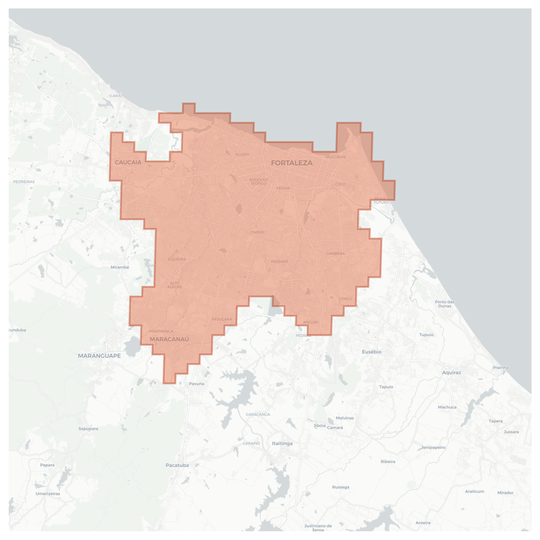 Fortaleza geographic map