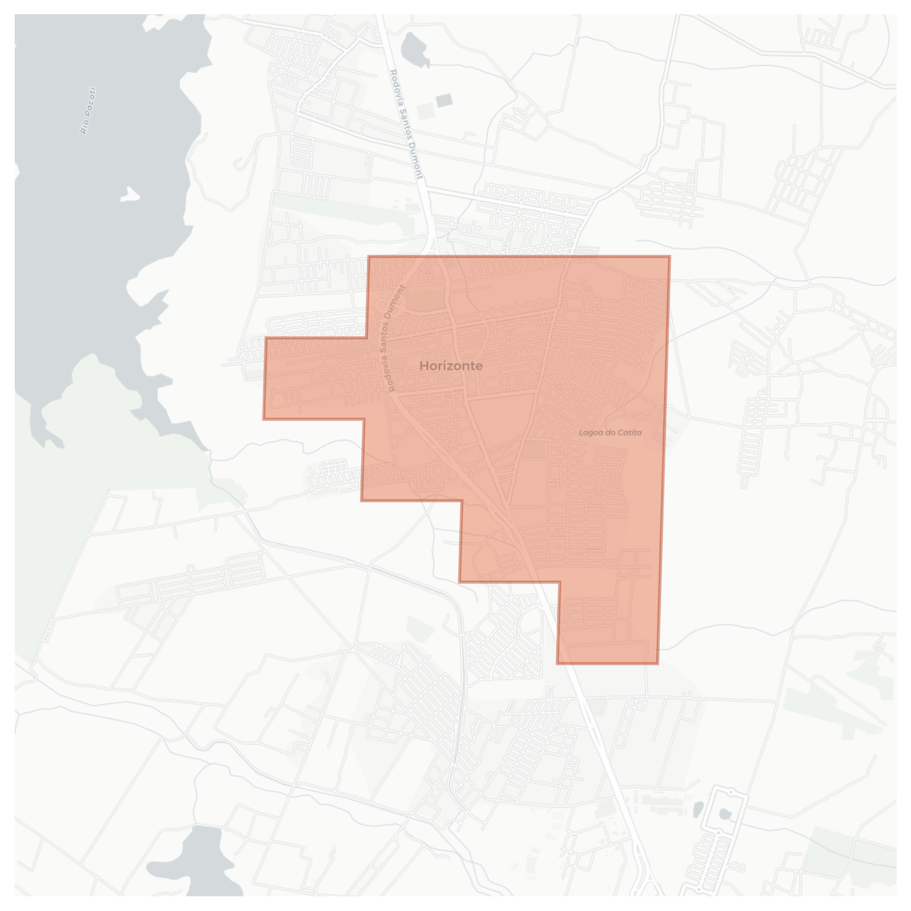 Horizonte geographic map