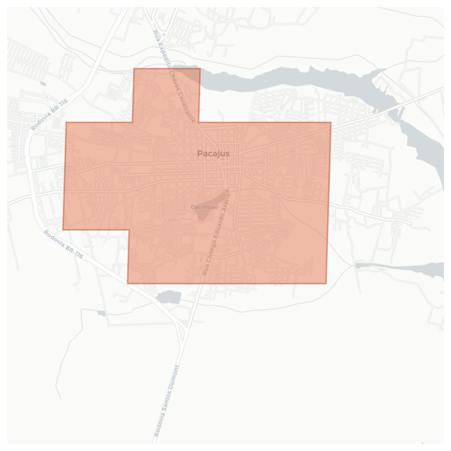 Pacajus geographic map