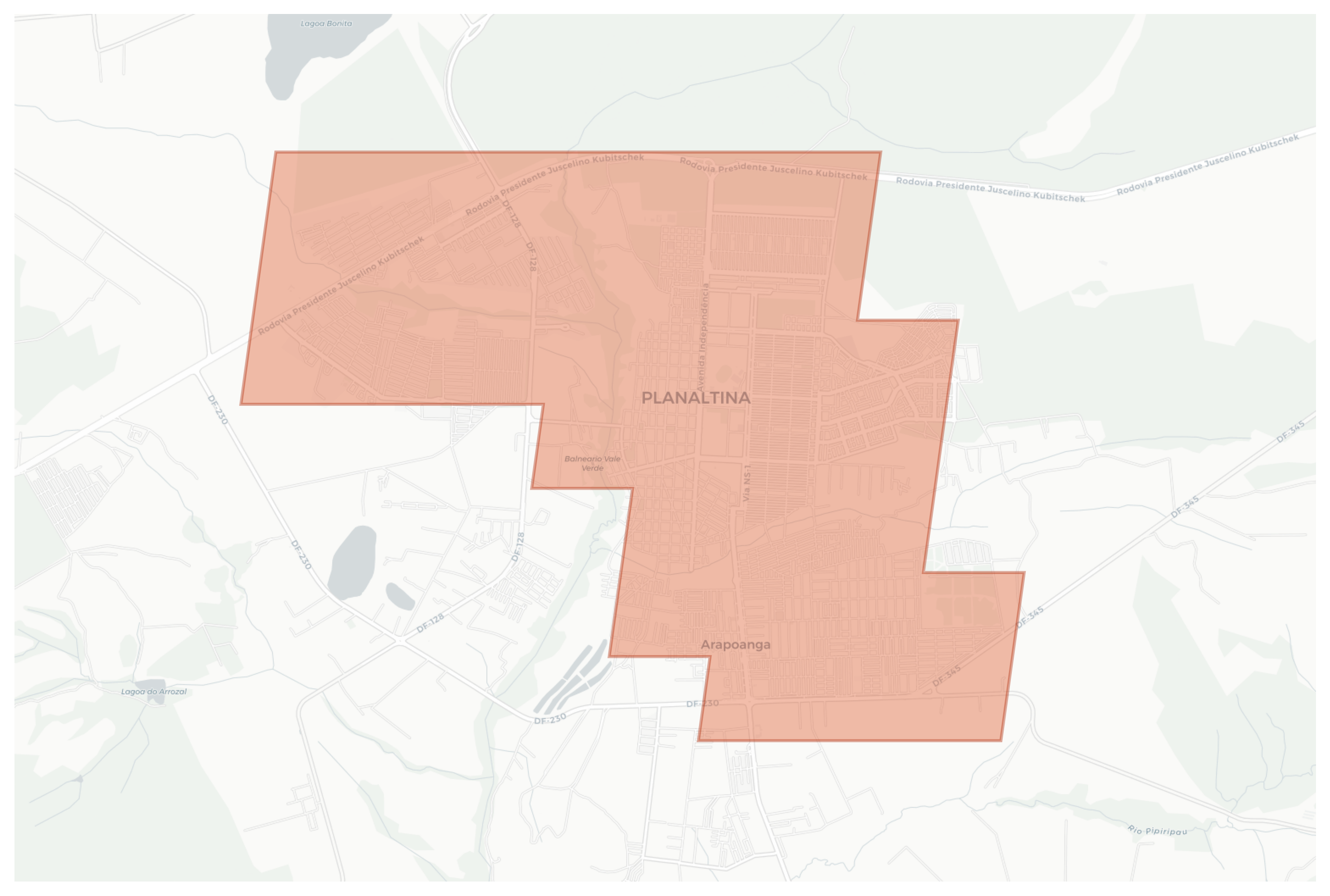 Planaltina geographic map
