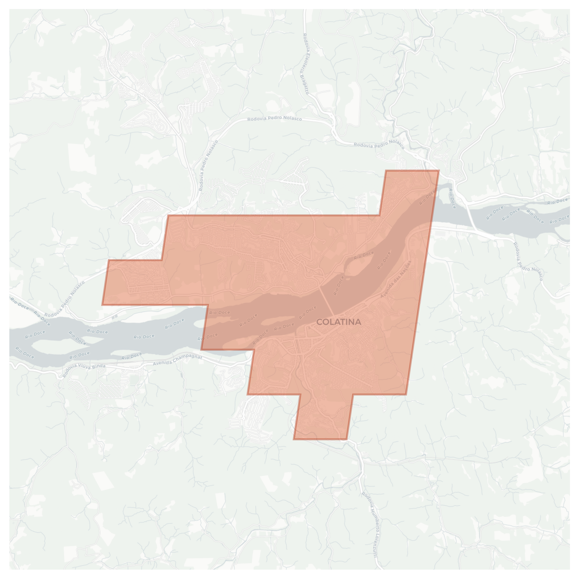 Colatina geographic map