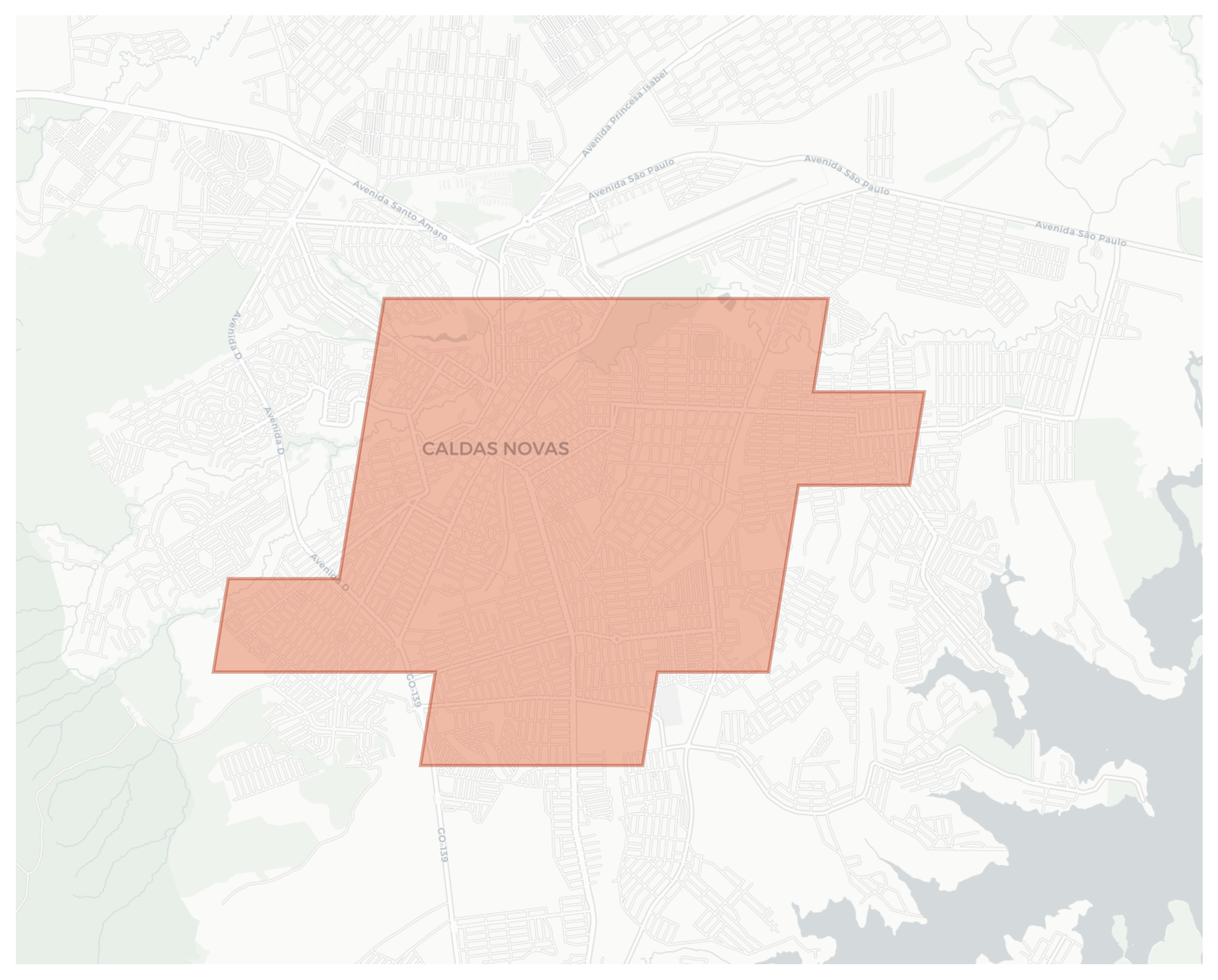 Caldas Novas geographic map