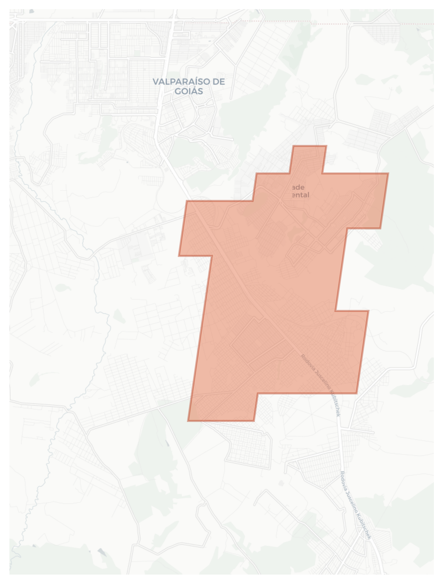 Cidade Ocidental geographic map