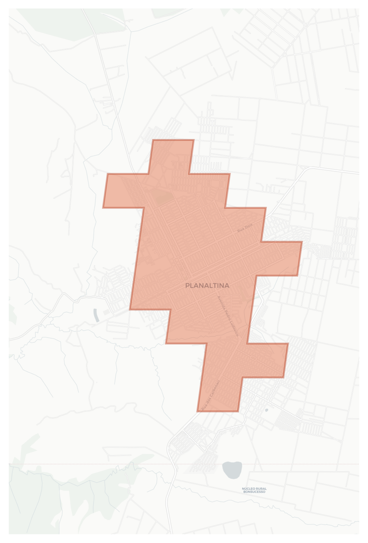 Planaltina geographic map