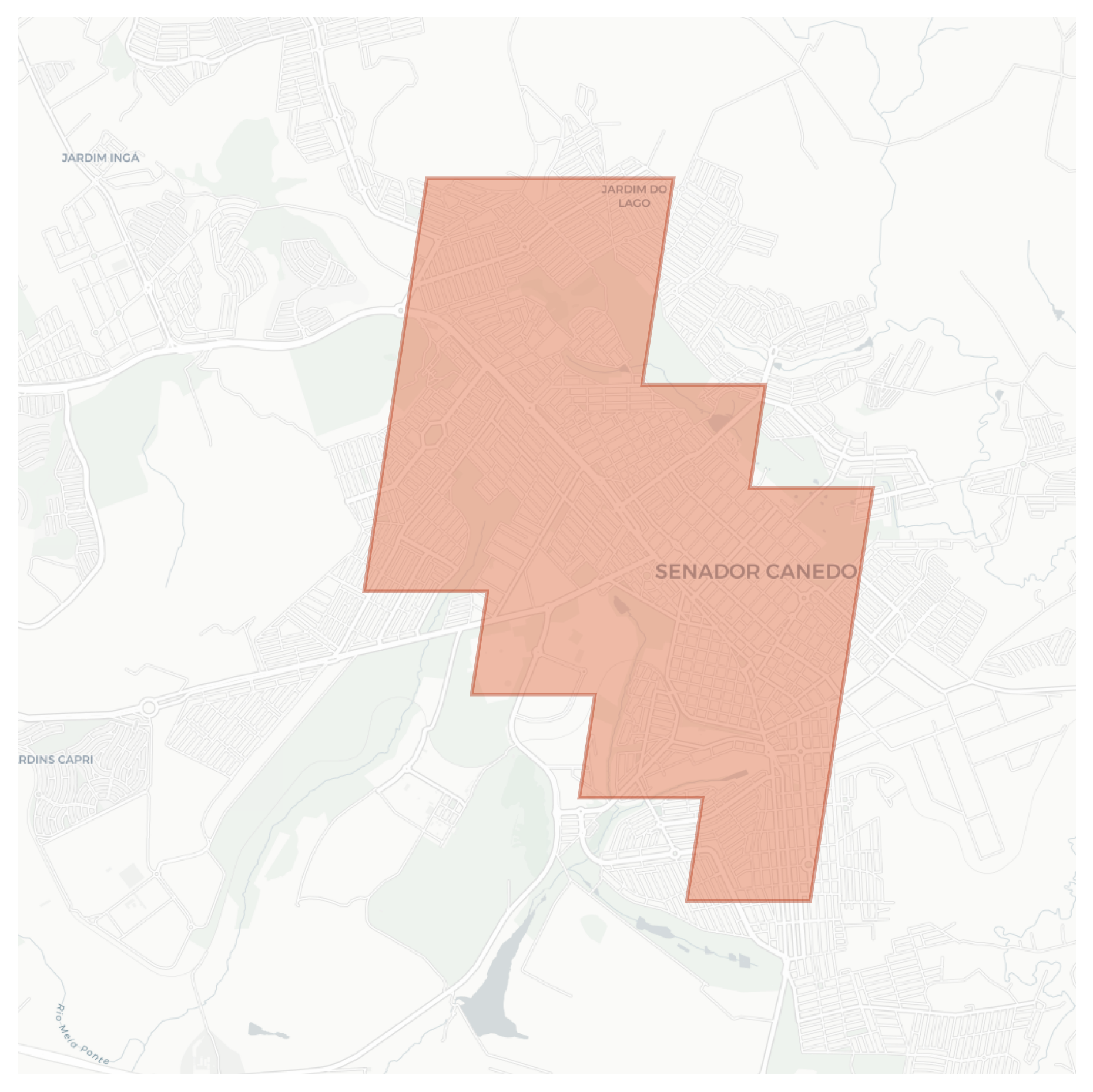 Senador Canedo geographic map