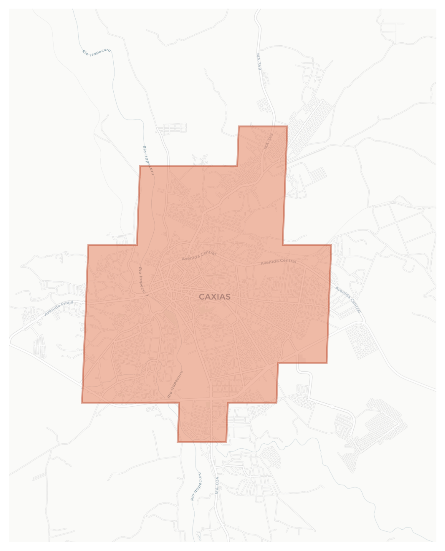 Caxias geographic map