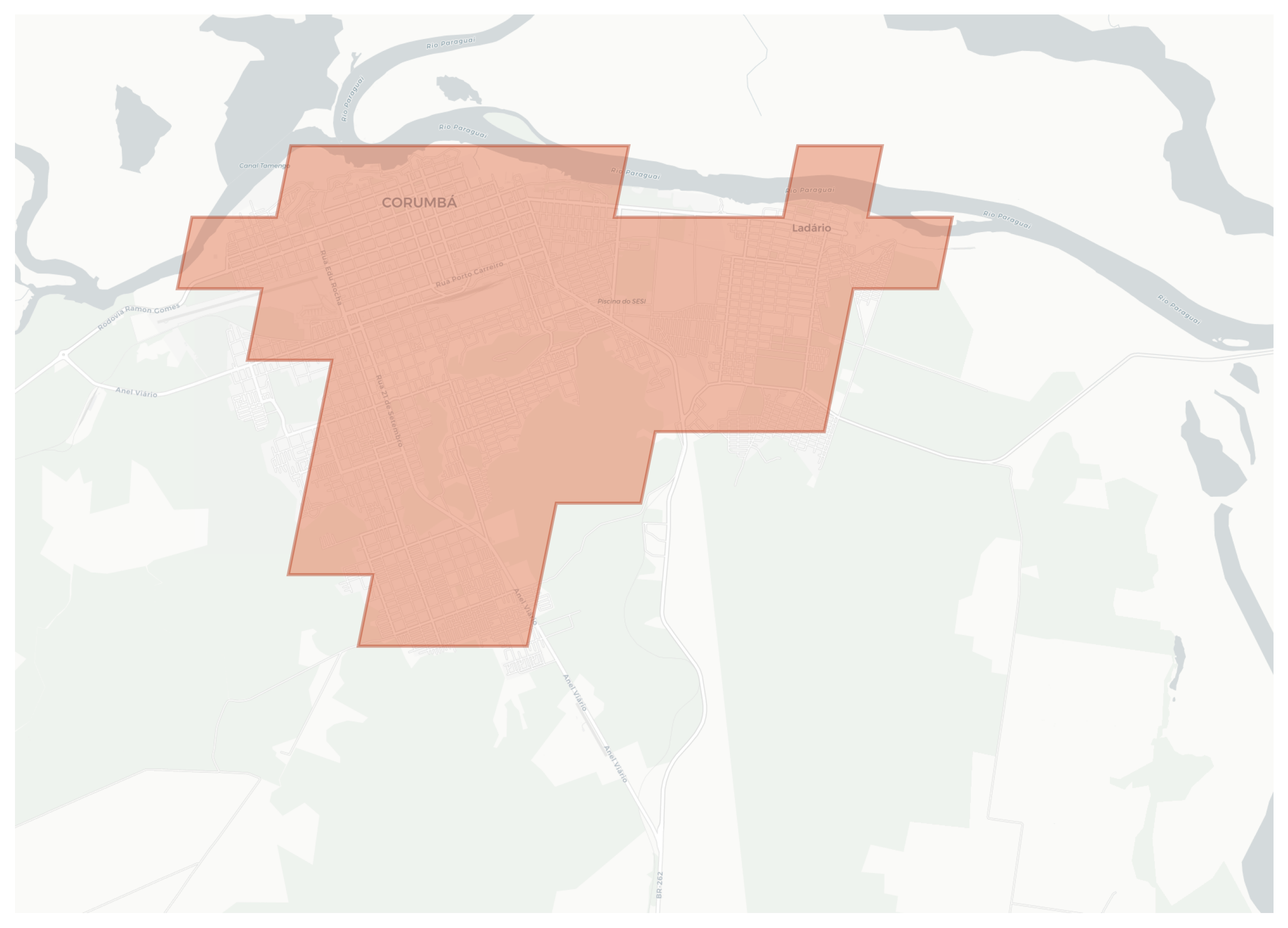 Corumbá geographic map