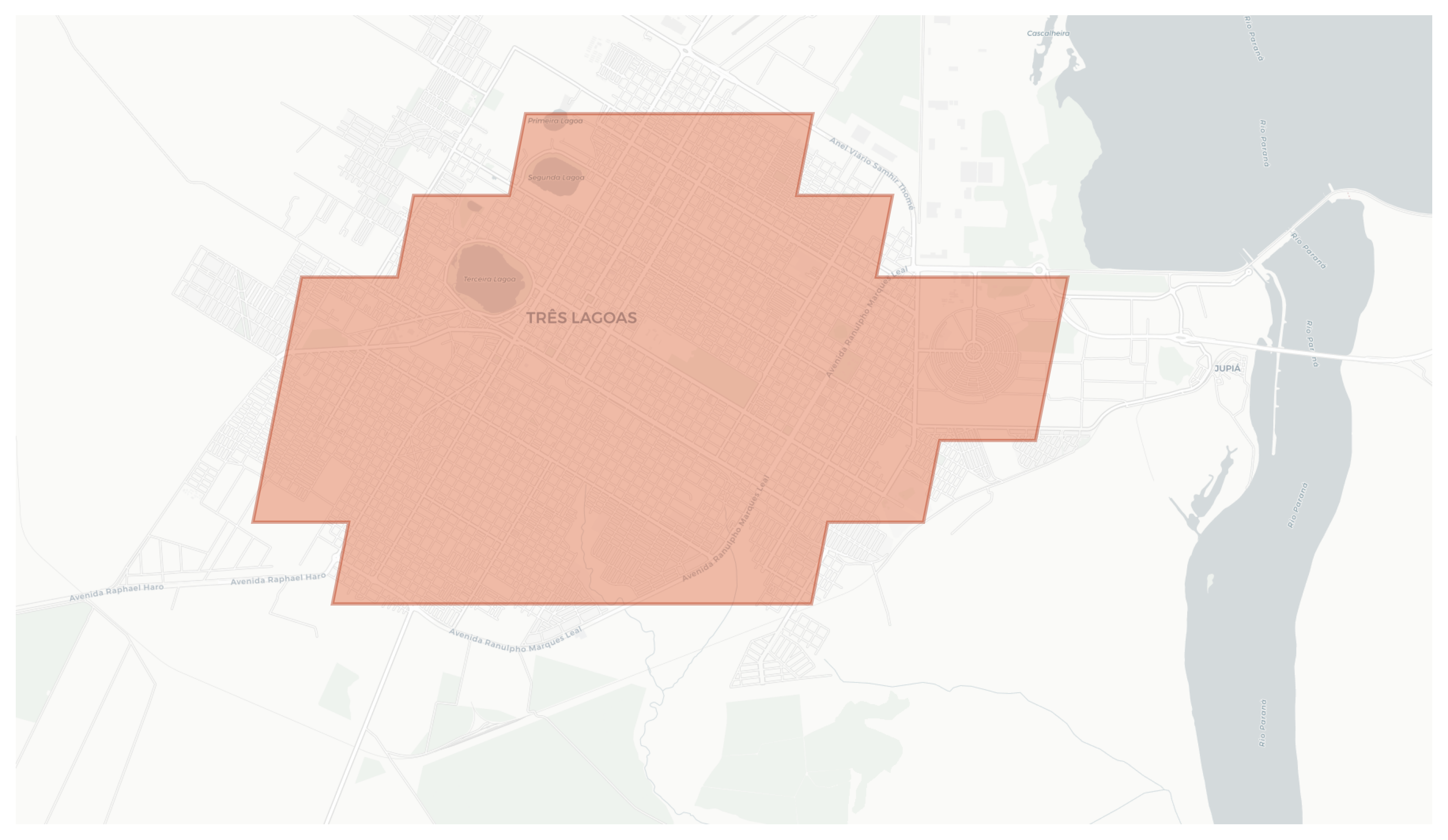 Três Lagoas geographic map