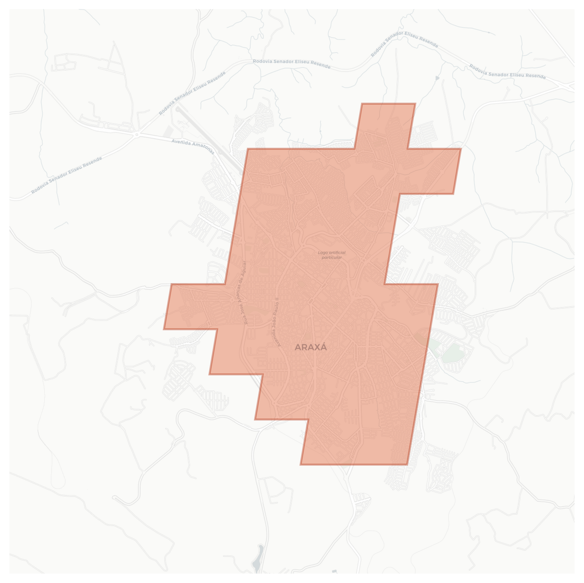 Araxá geographic map
