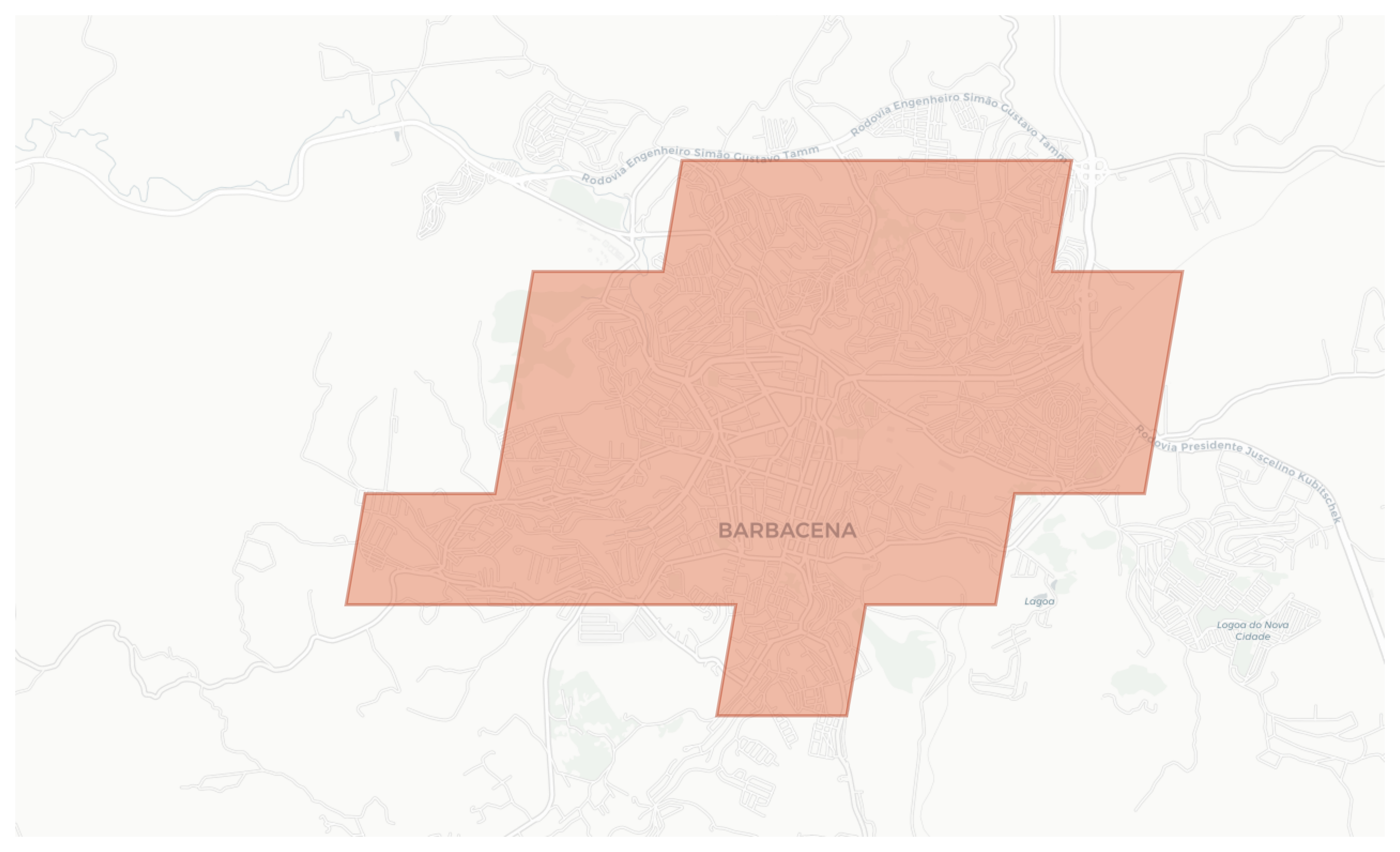 Barbacena geographic map