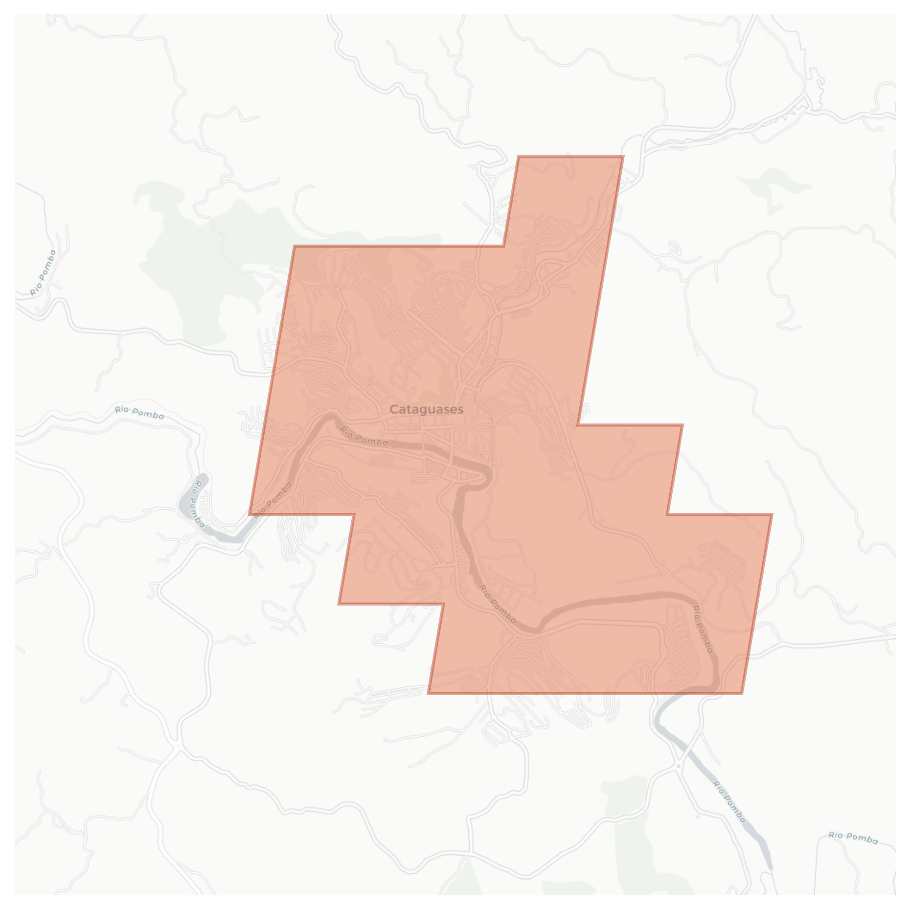 Cataguases geographic map