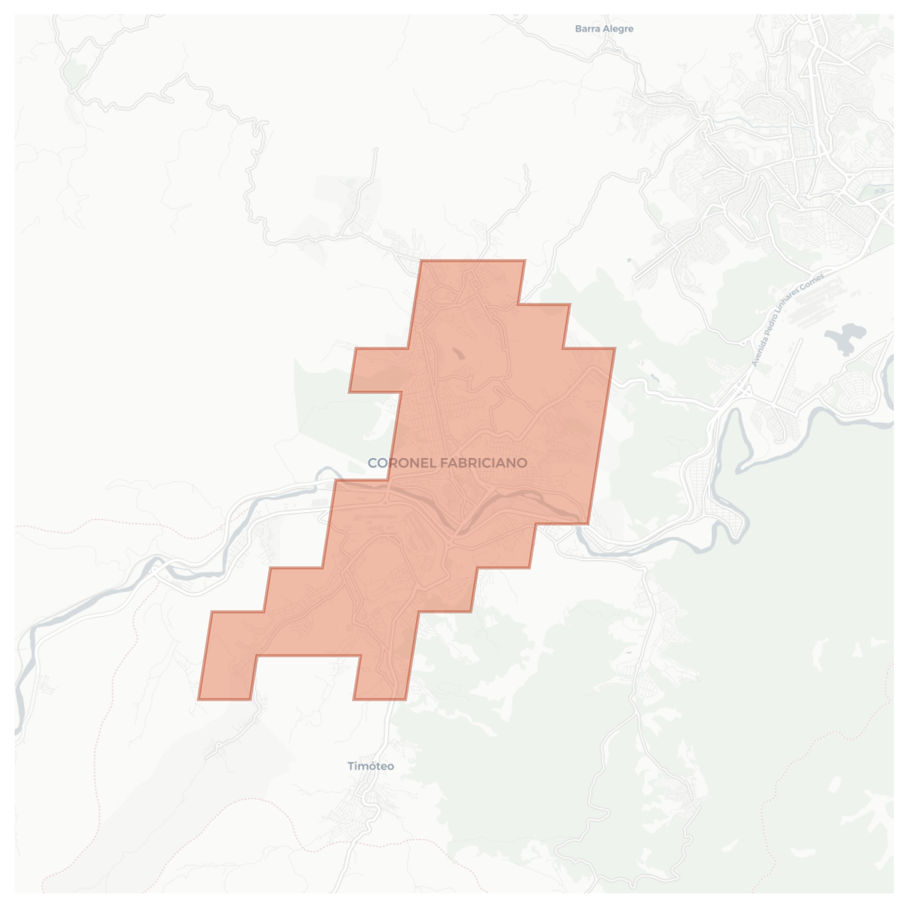 Coronel Fabriciano geographic map