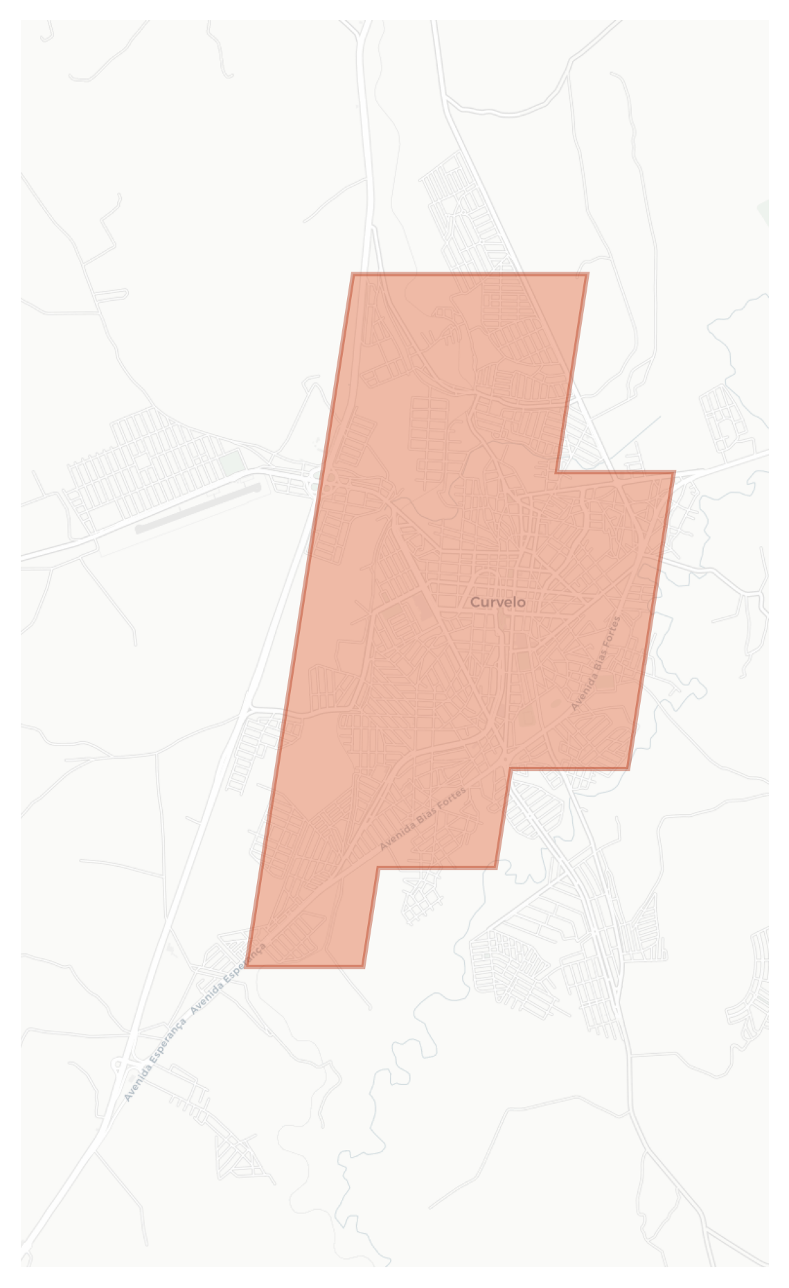 Curvelo geographic map