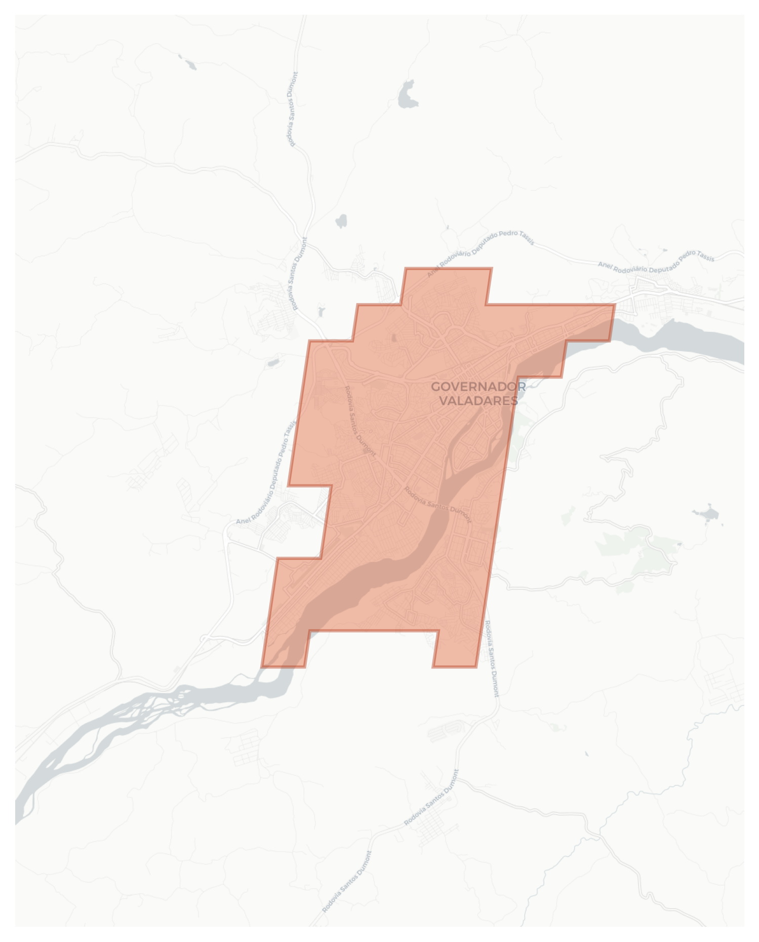 Governador Valadares geographic map