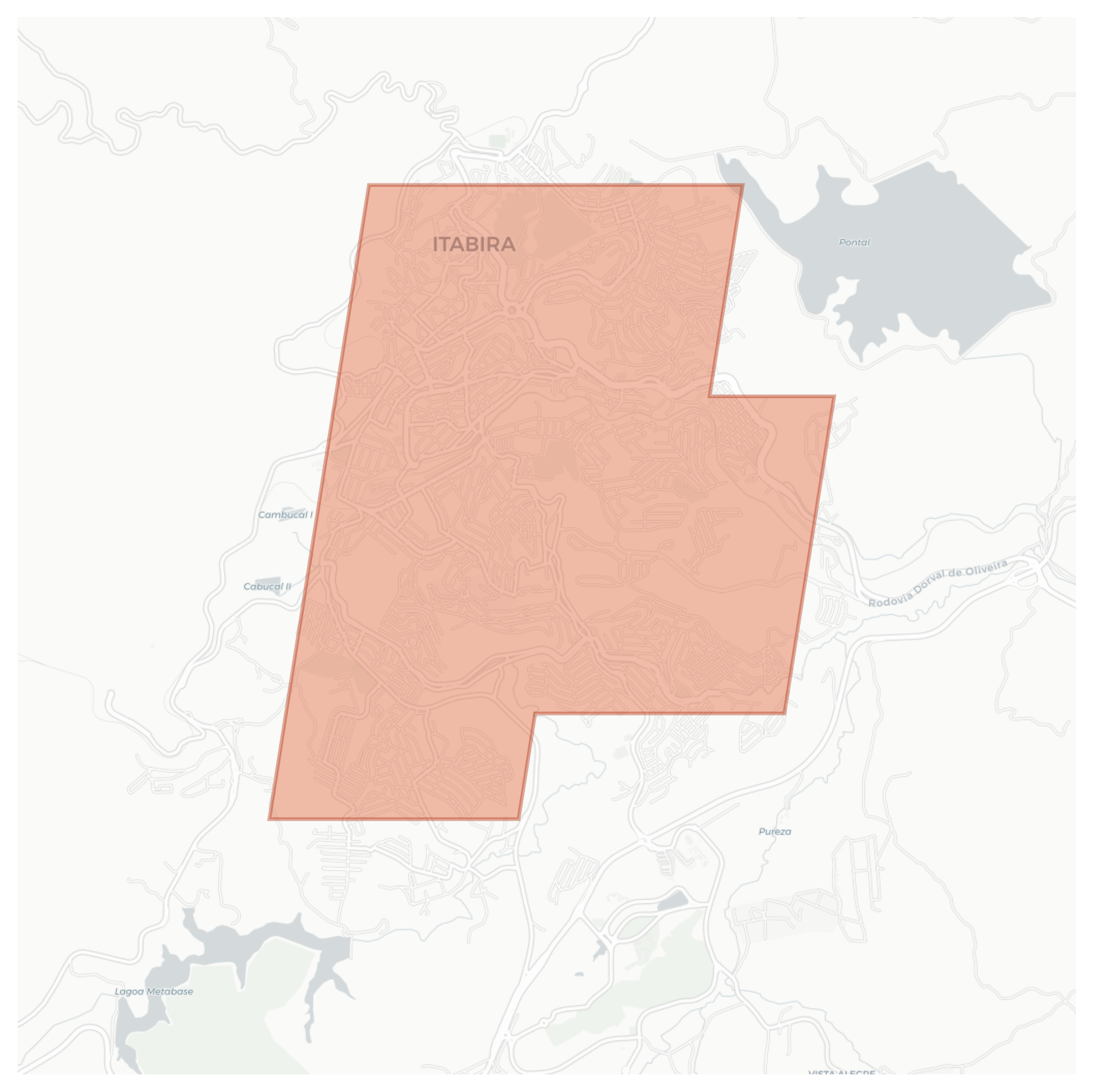 Itabira geographic map