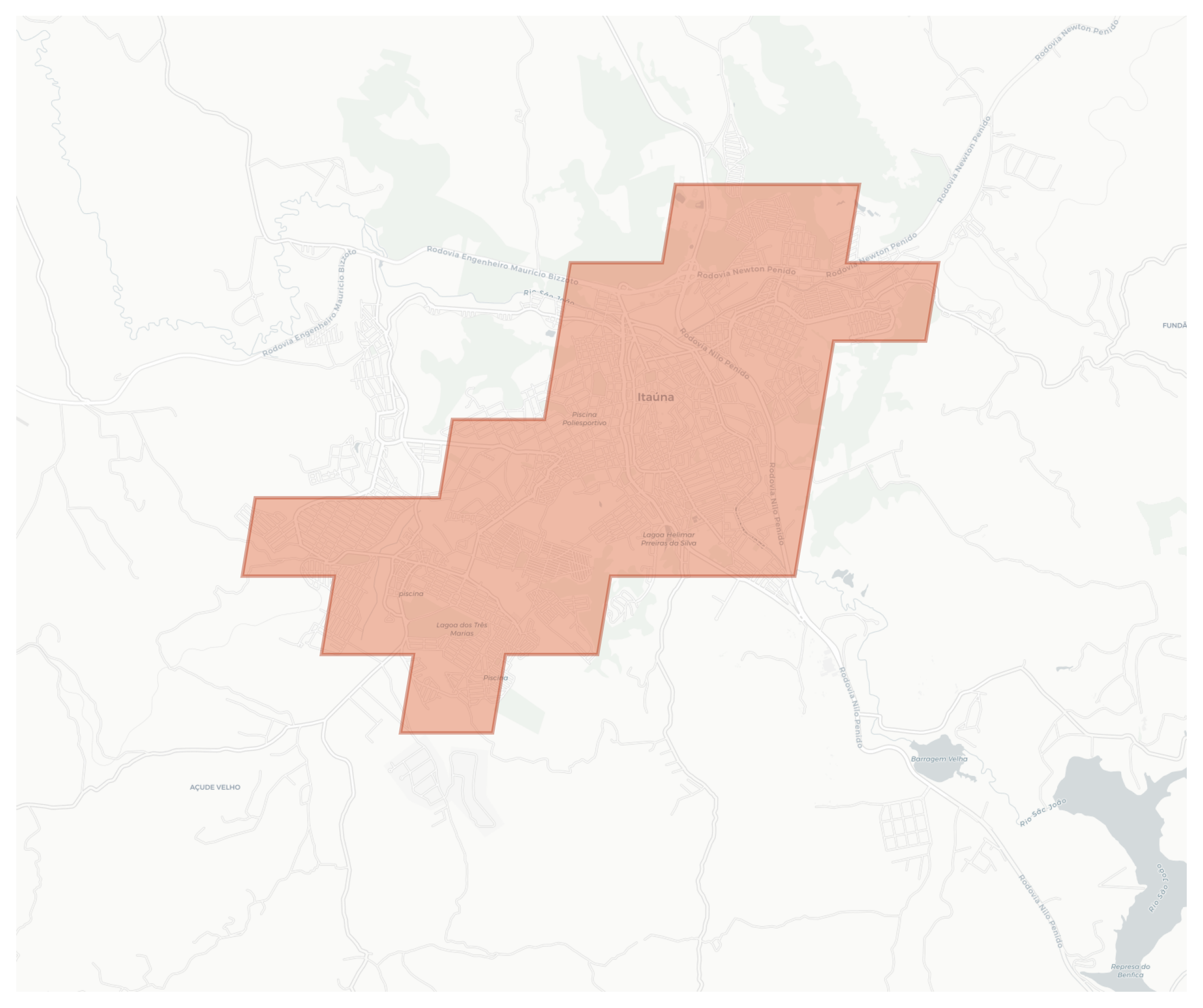 Itaúna geographic map