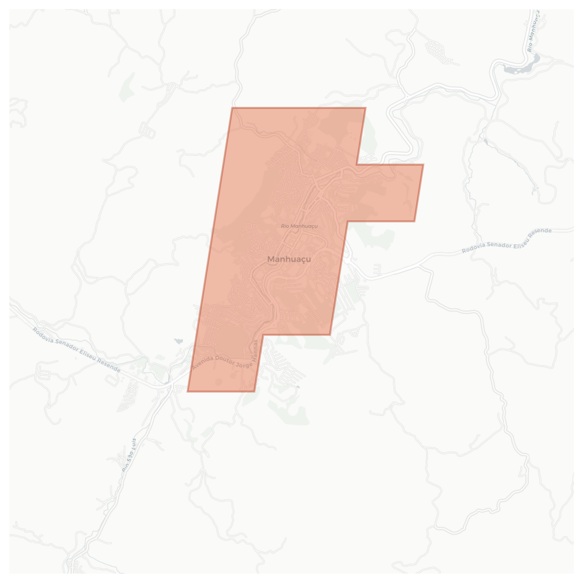 Manhuaçu geographic map