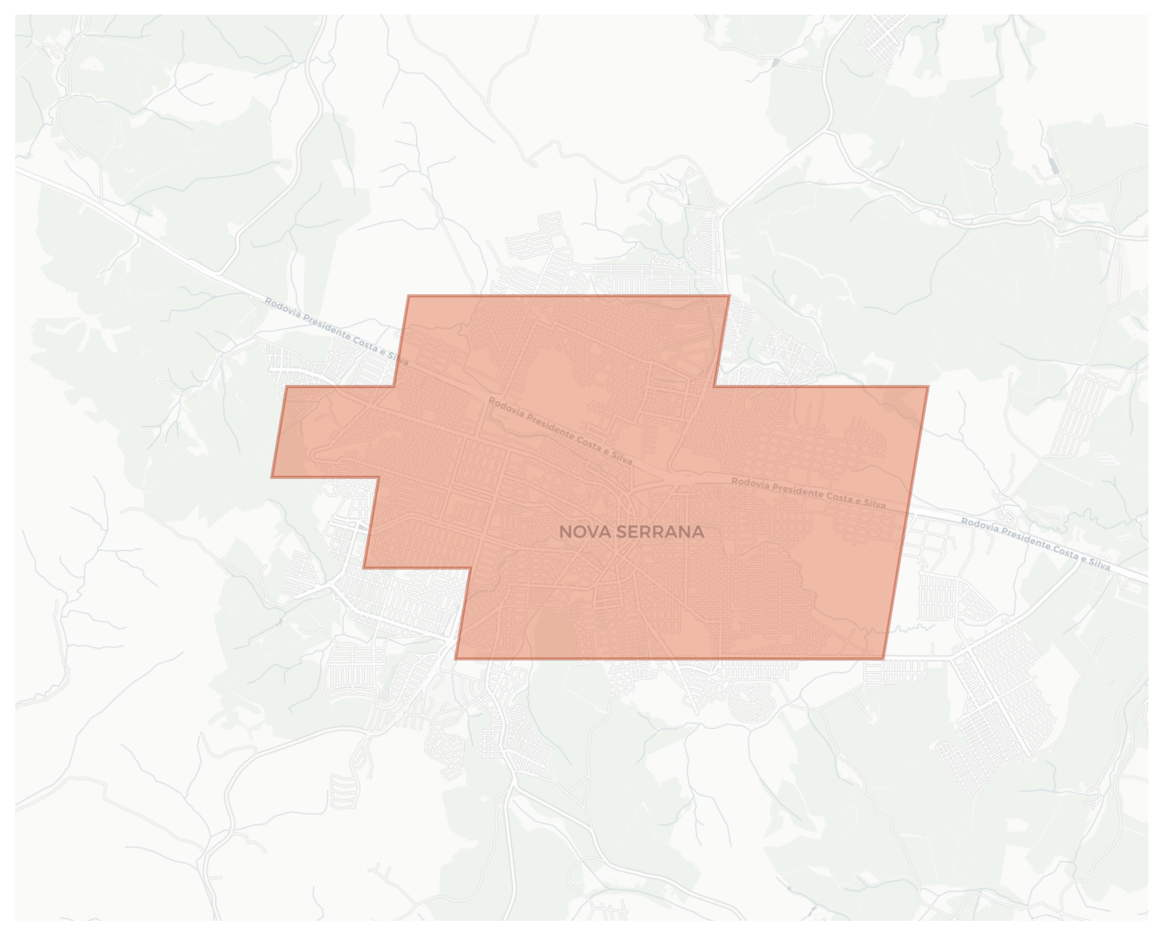 Nova Serrana geographic map