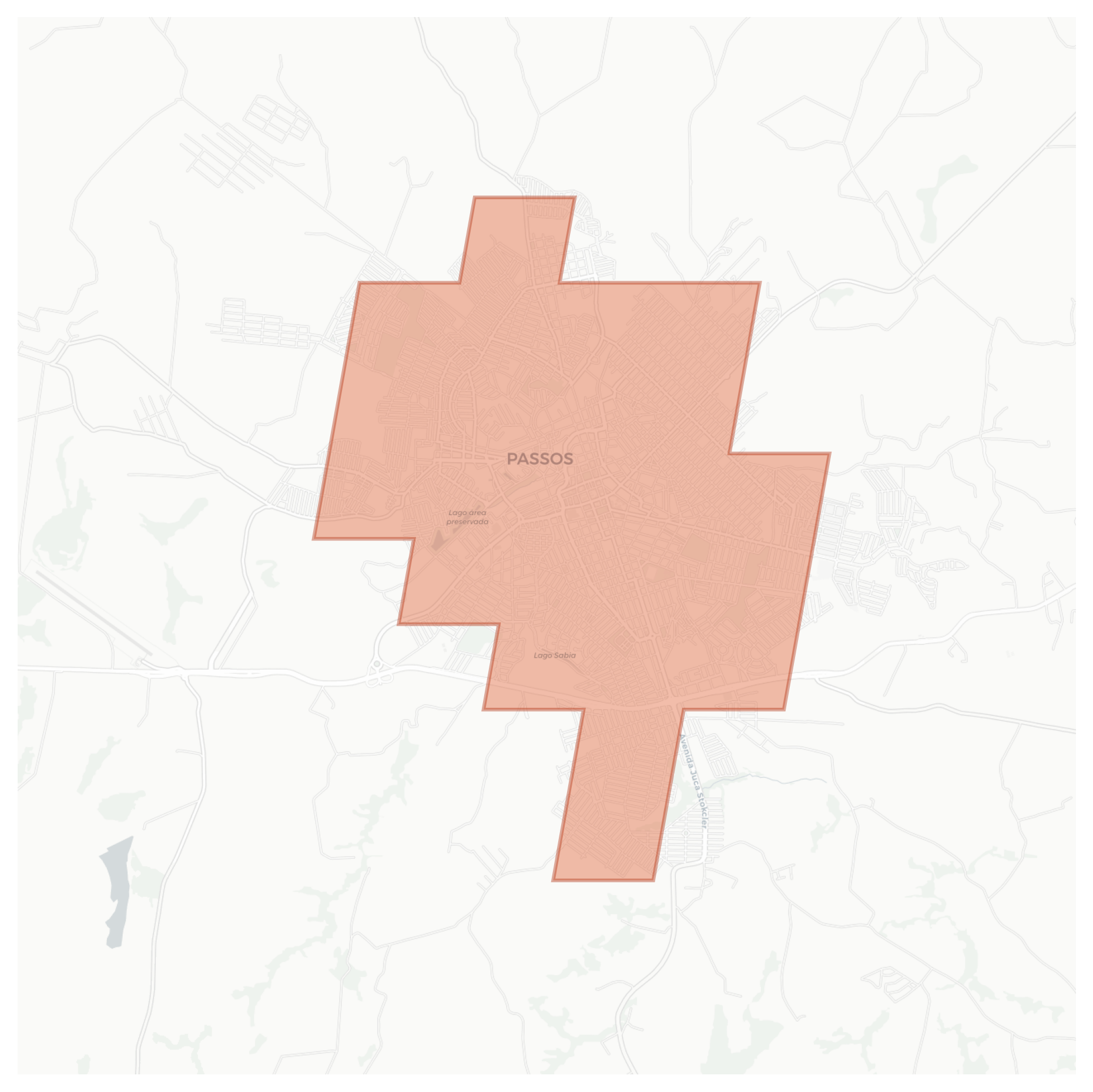 Passos geographic map