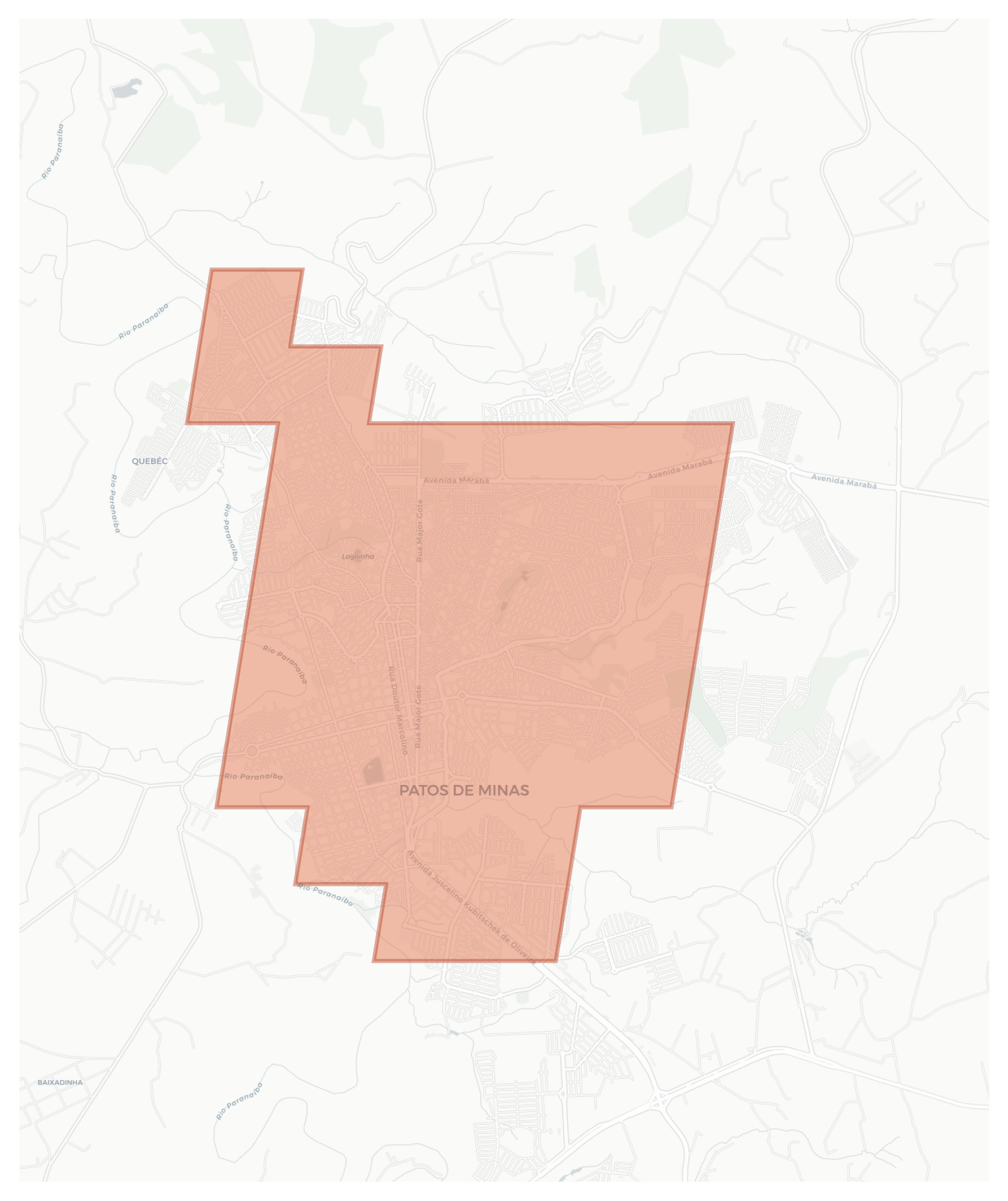 Patos de Minas geographic map