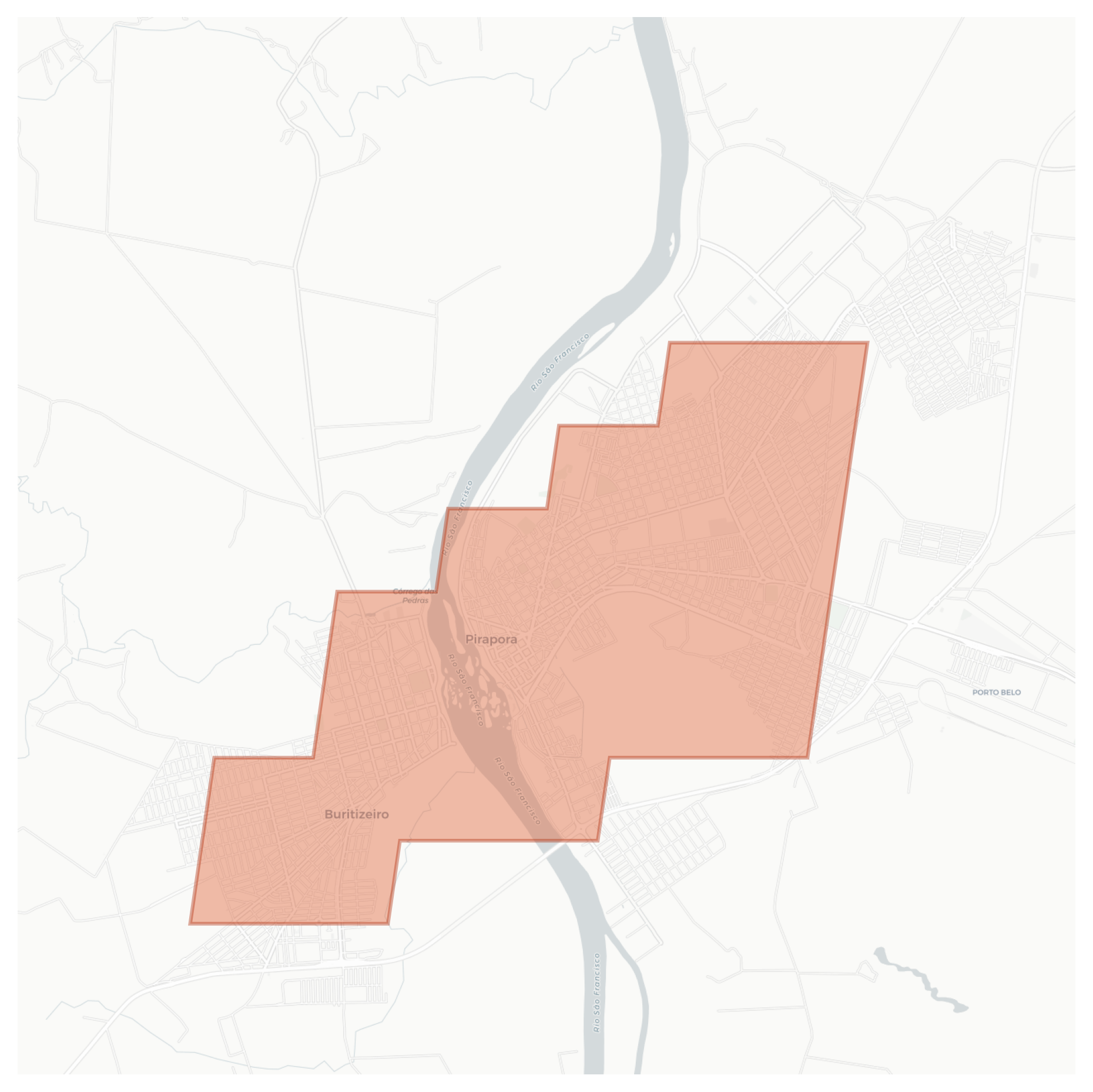Pirapora geographic map