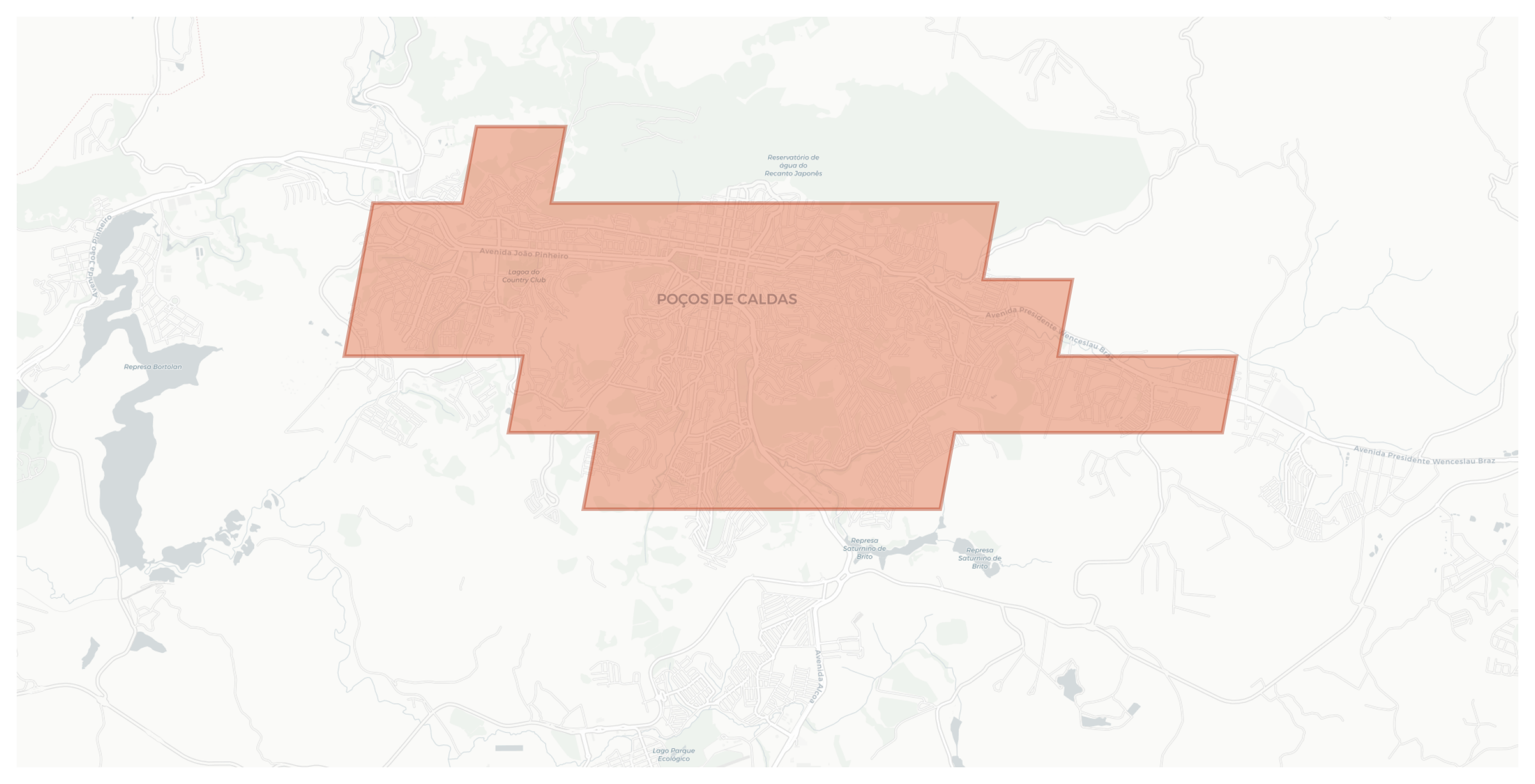 Poços de Caldas geographic map