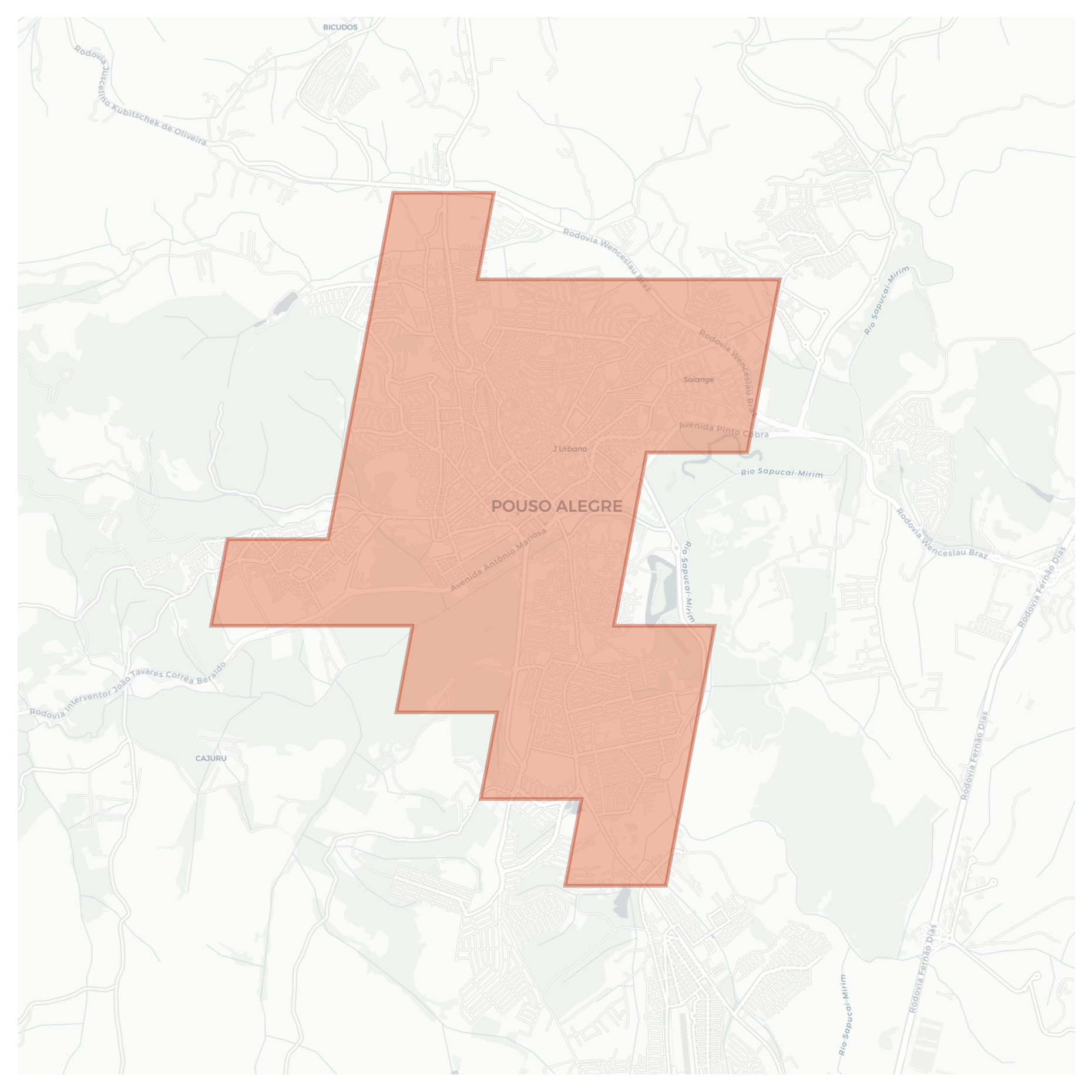 Pouso Alegre geographic map