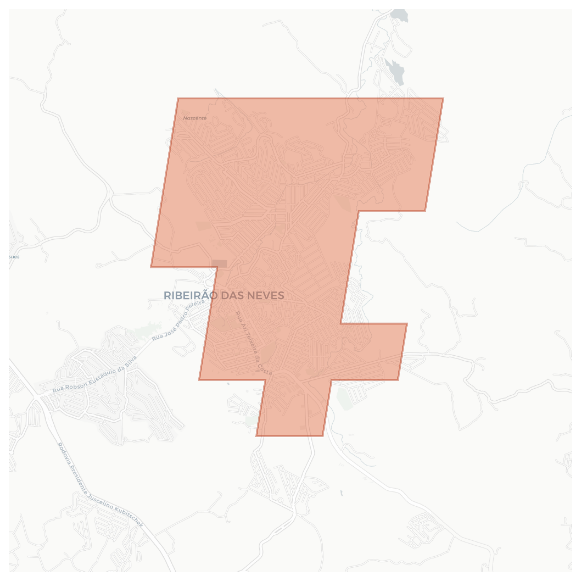 Ribeirão das Neves geographic map
