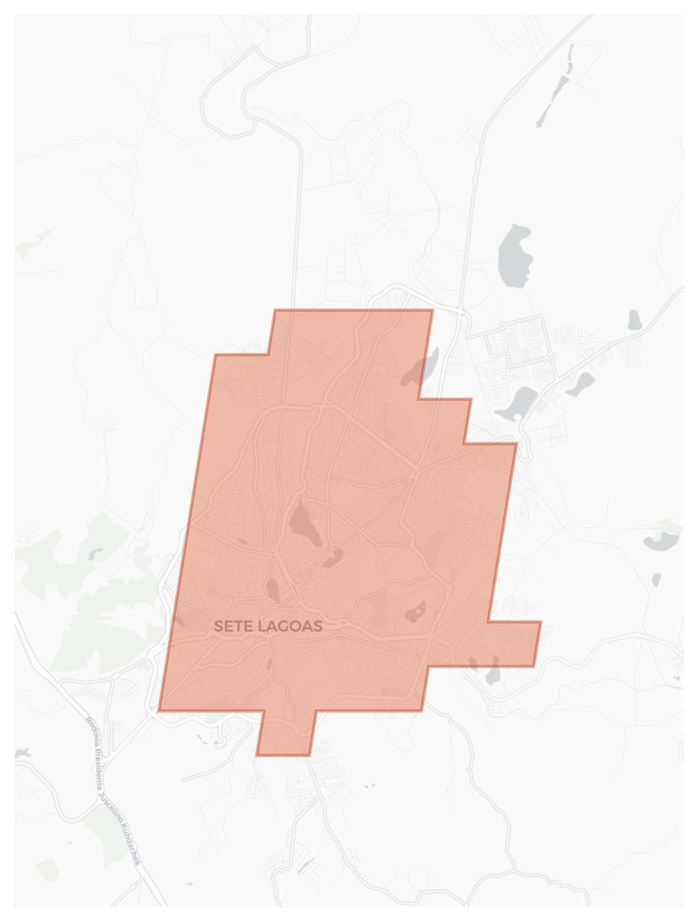 Sete Lagoas geographic map