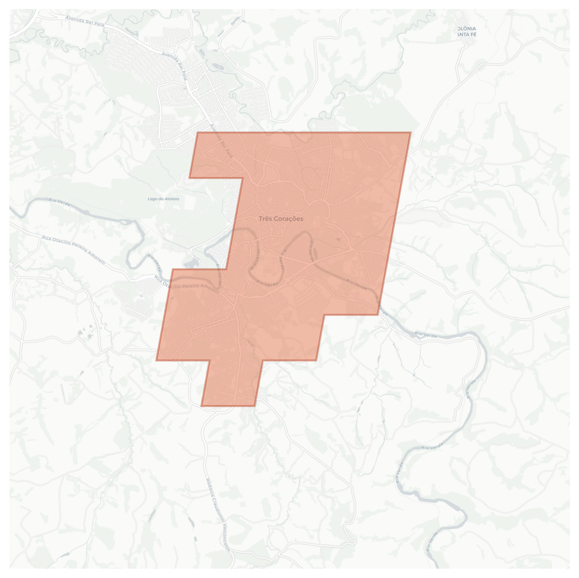 Três Corações geographic map