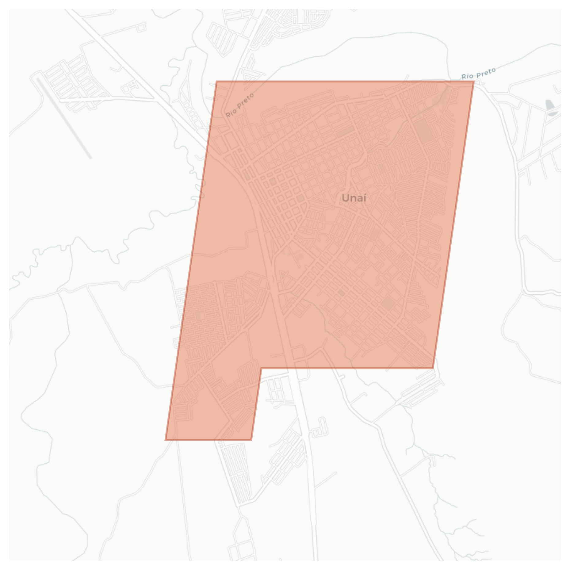 Unaí geographic map