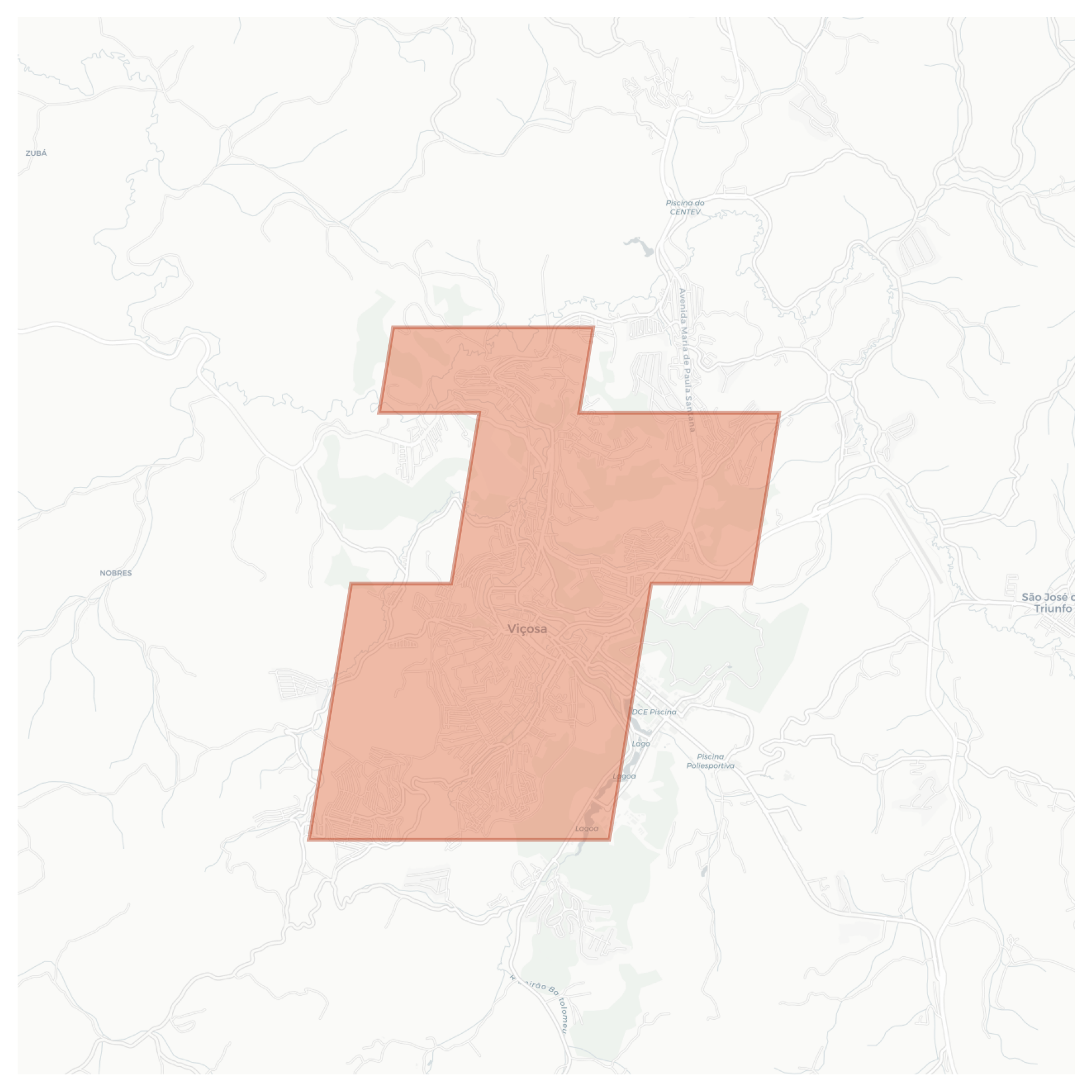 Viçosa geographic map
