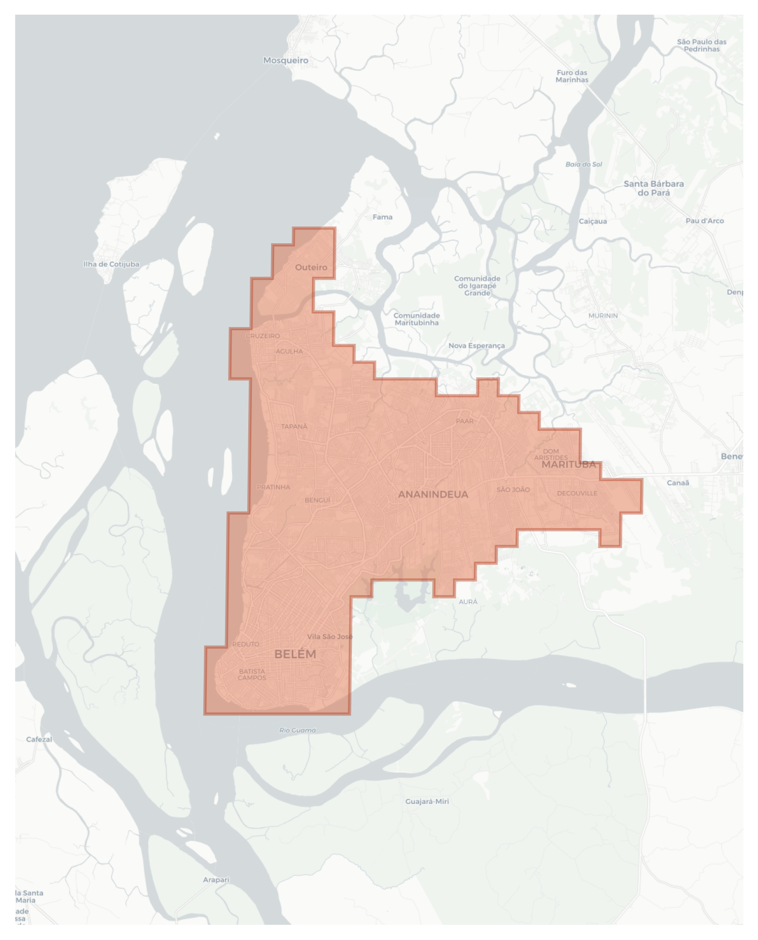 Belém geographic map