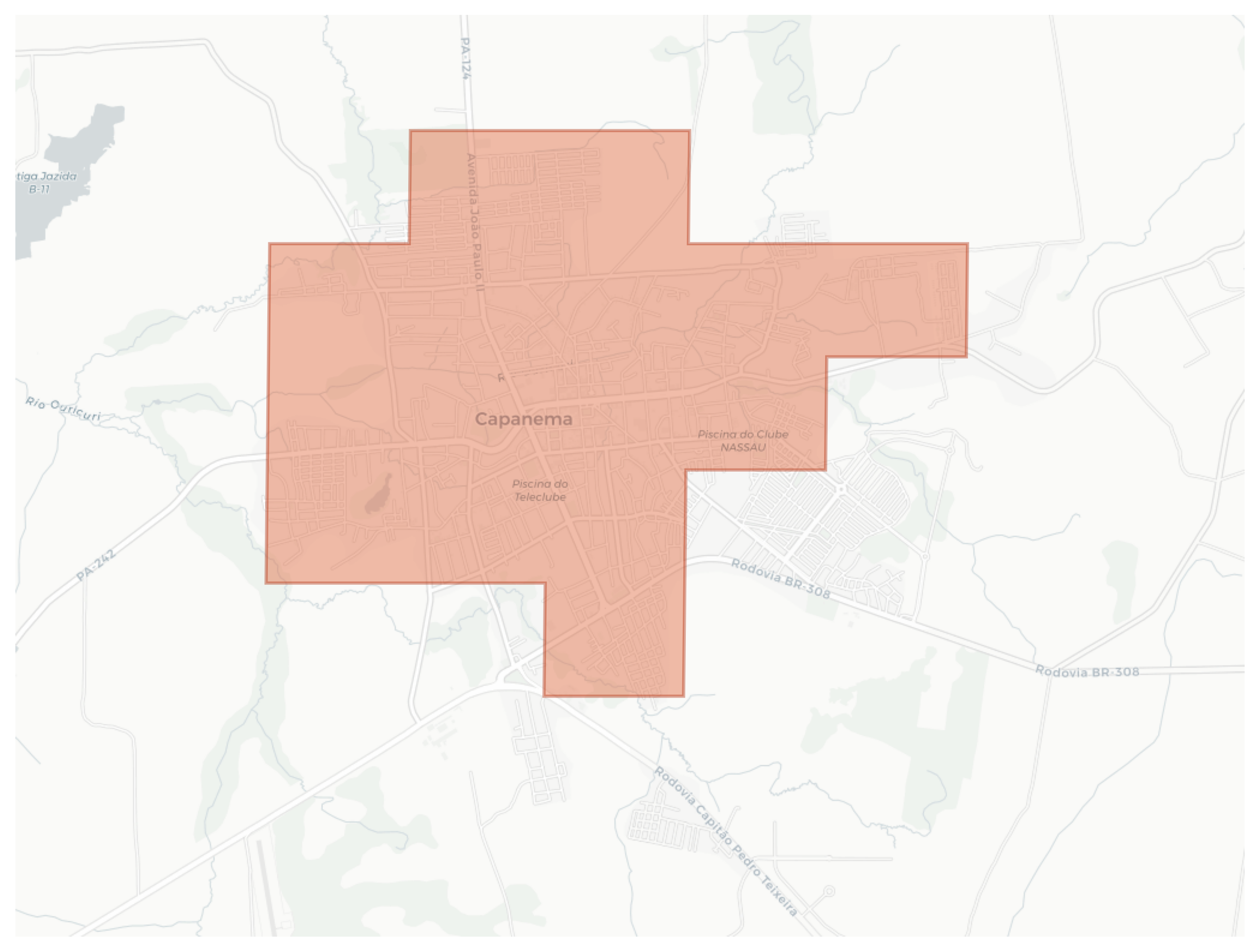 Capanema geographic map